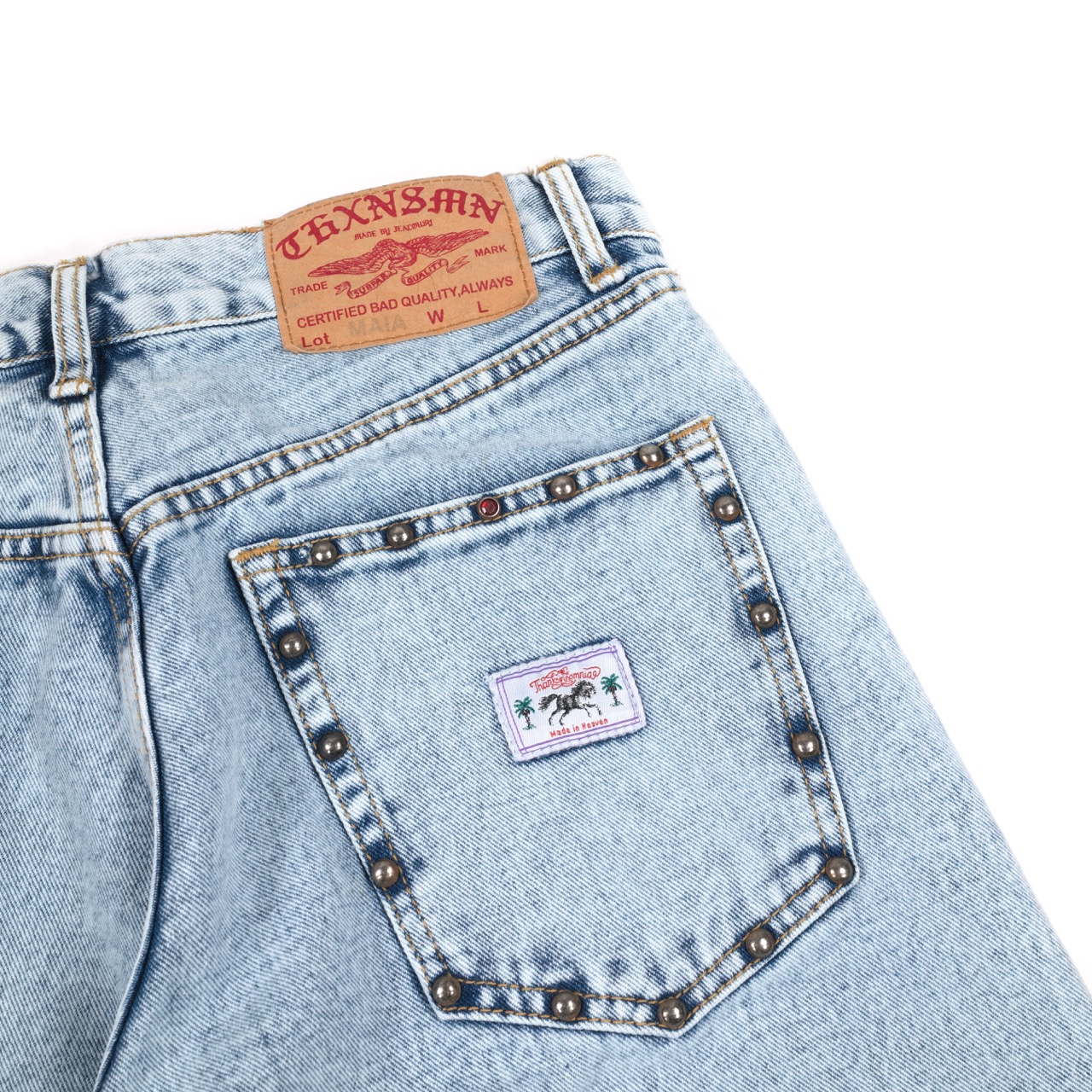 Denim Pants Maia Studded Light Blue Thanksinsomnia