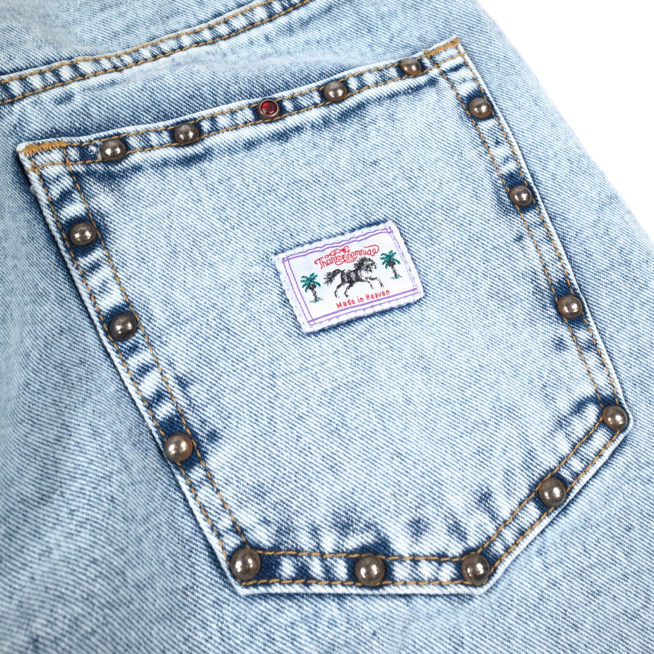 Denim Pants Maia Studded Light Blue Thanksinsomnia
