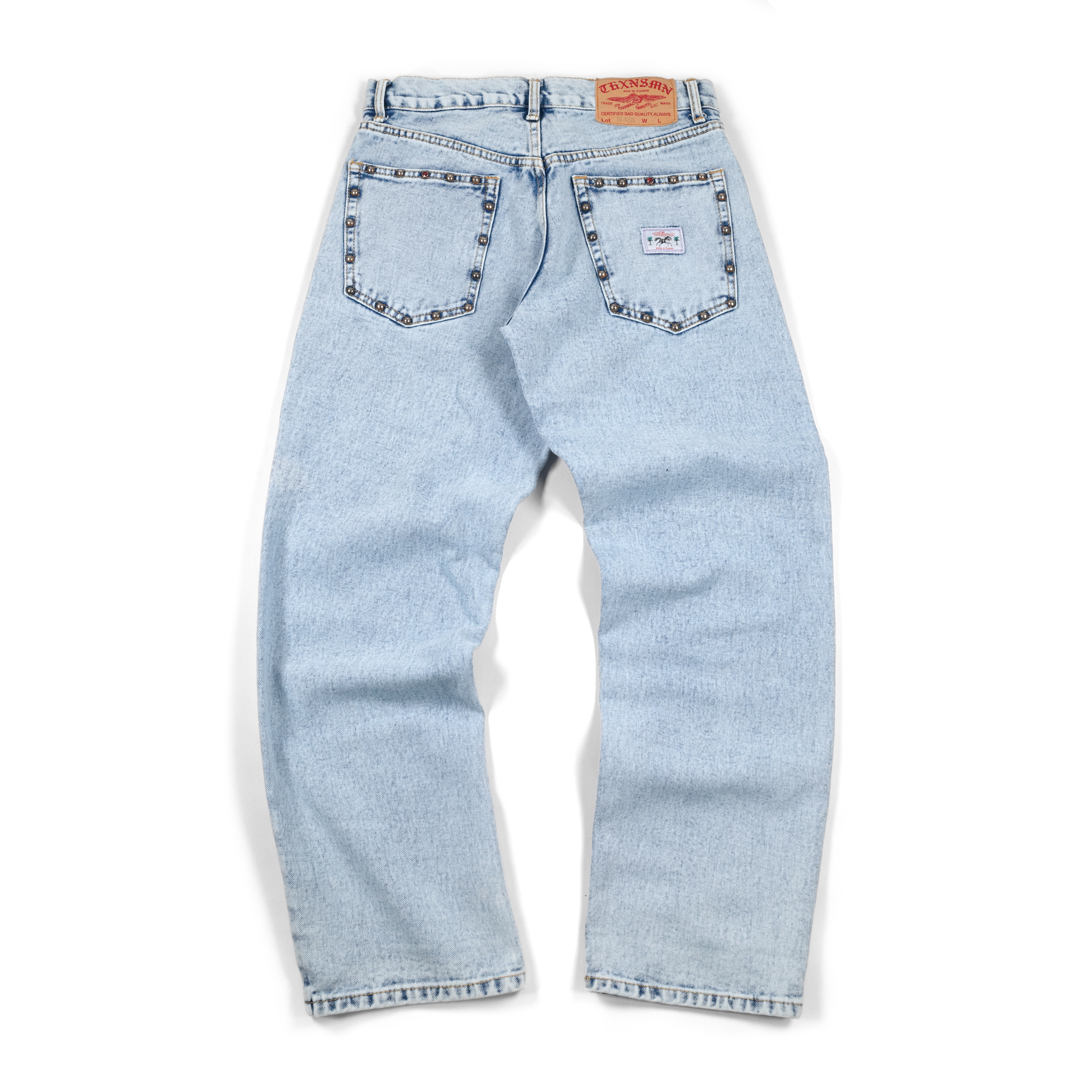Denim Pants Maia Studded Light Blue Thanksinsomnia