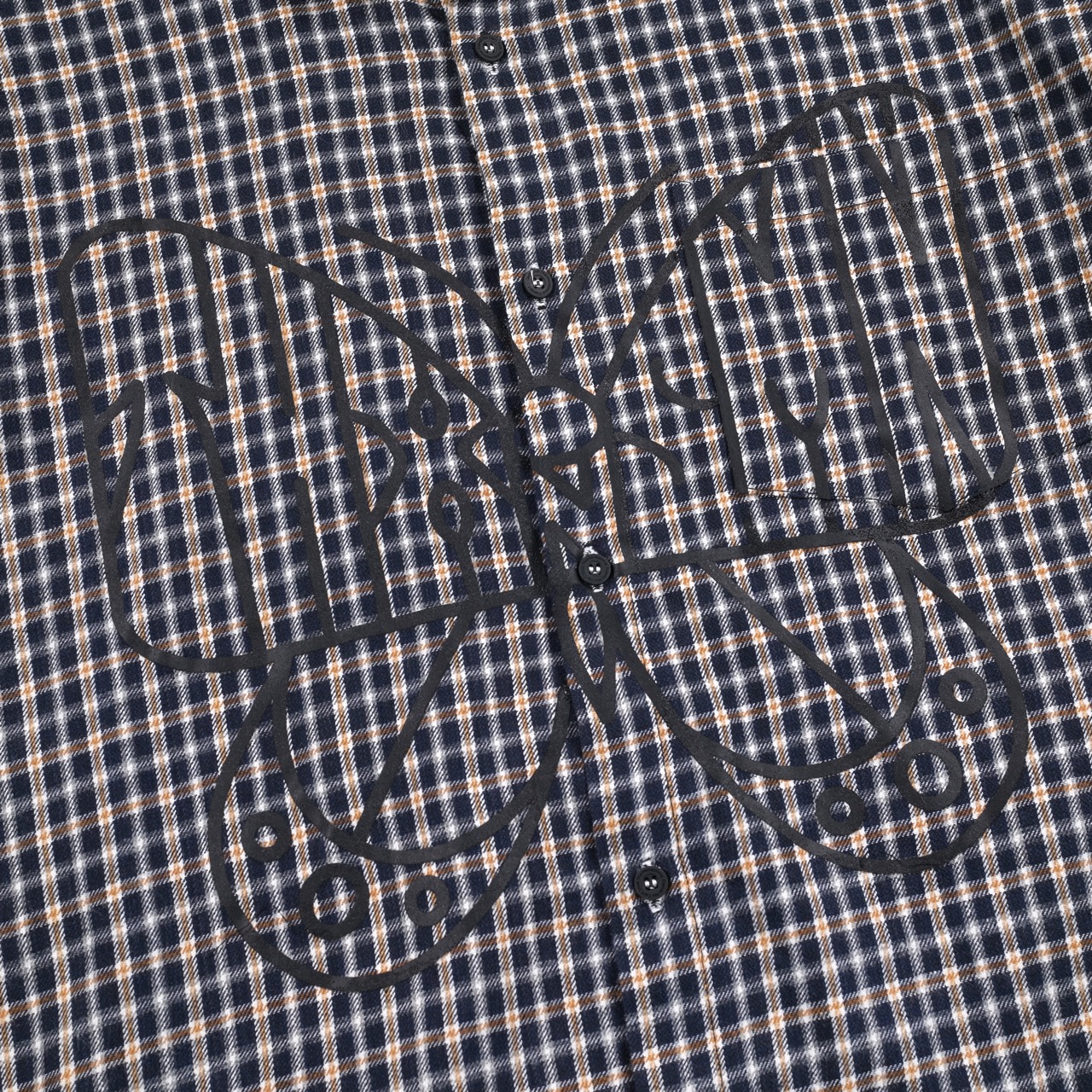Oversized Shirt Zenna Navy Brown Thanksinsomnia