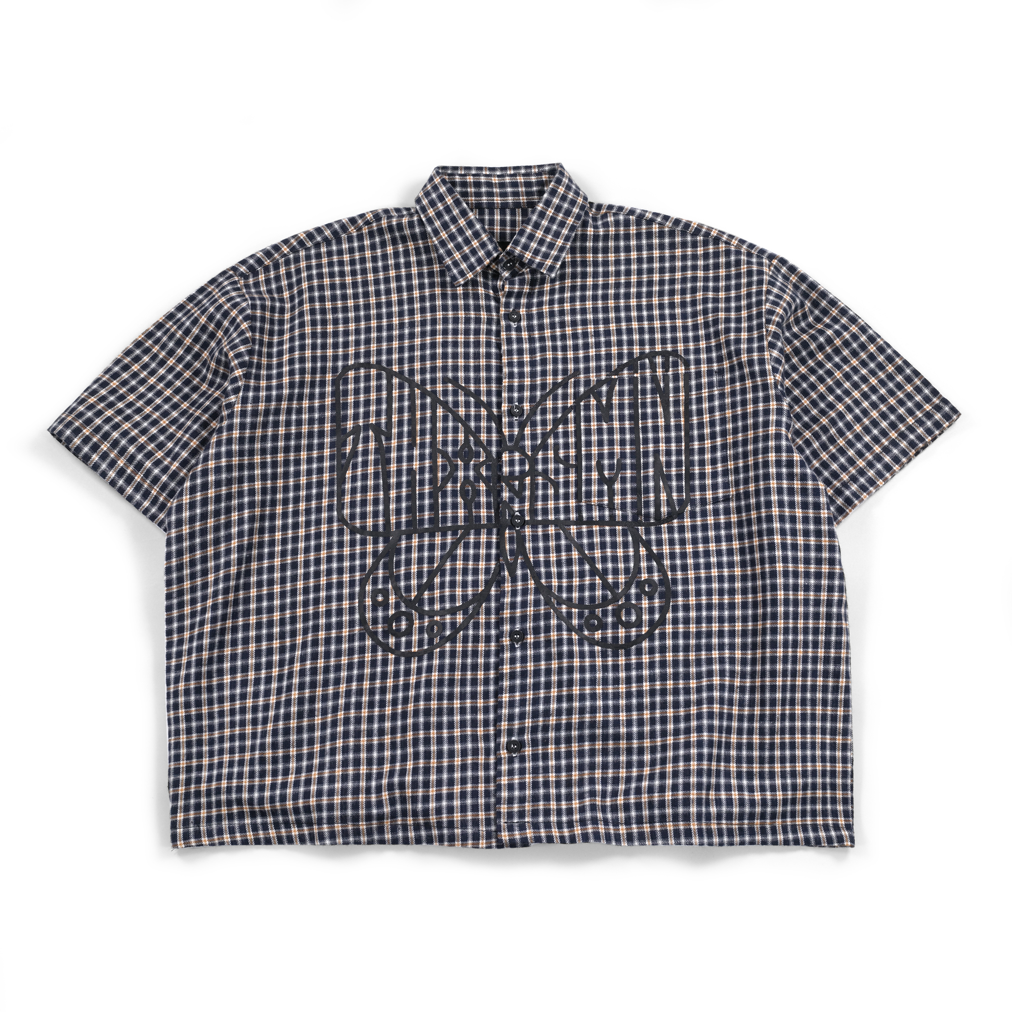 Oversized Shirt Zenna Navy Brown Thanksinsomnia
