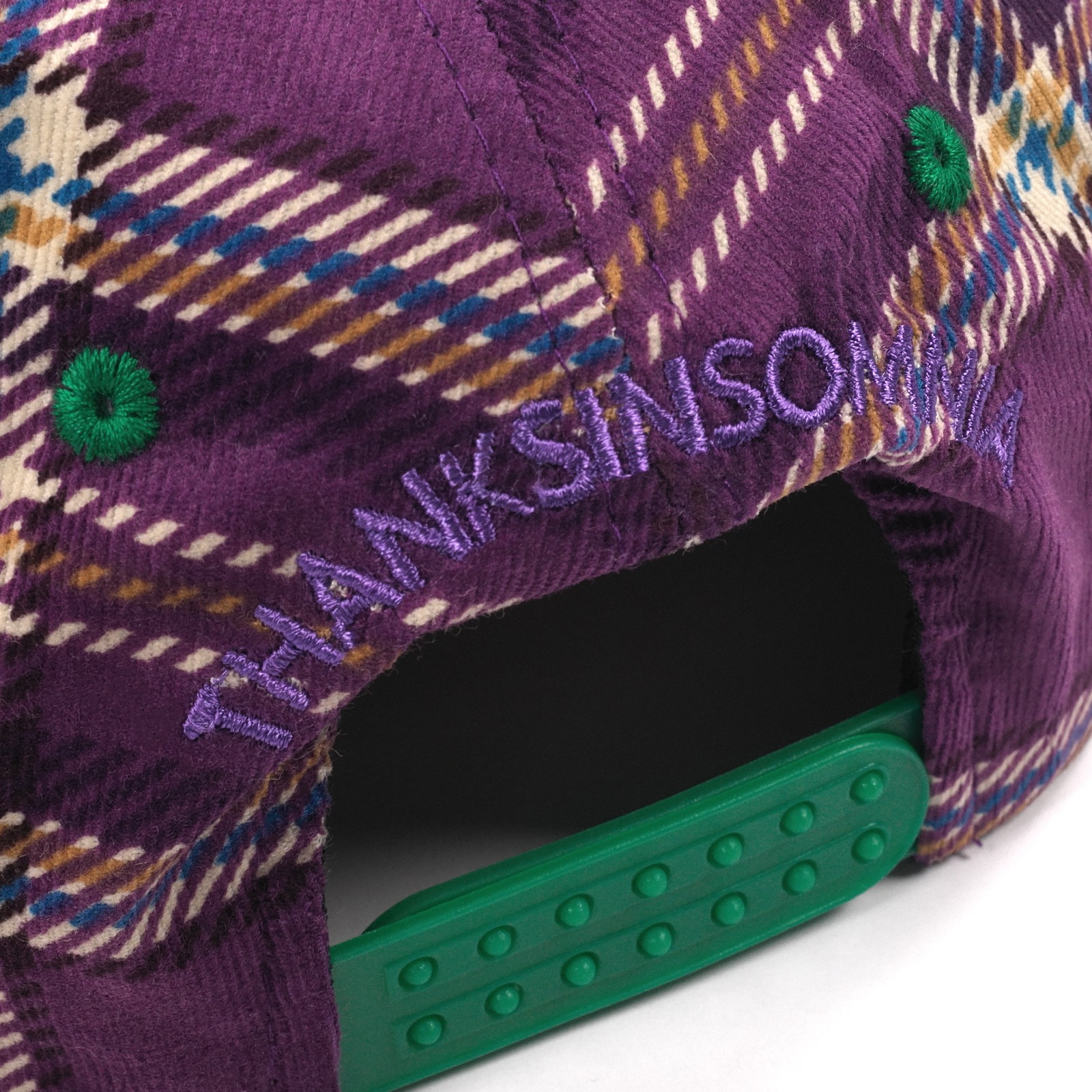 Hat Zelie Plaid Corduroy Purple Thanksinsomnia