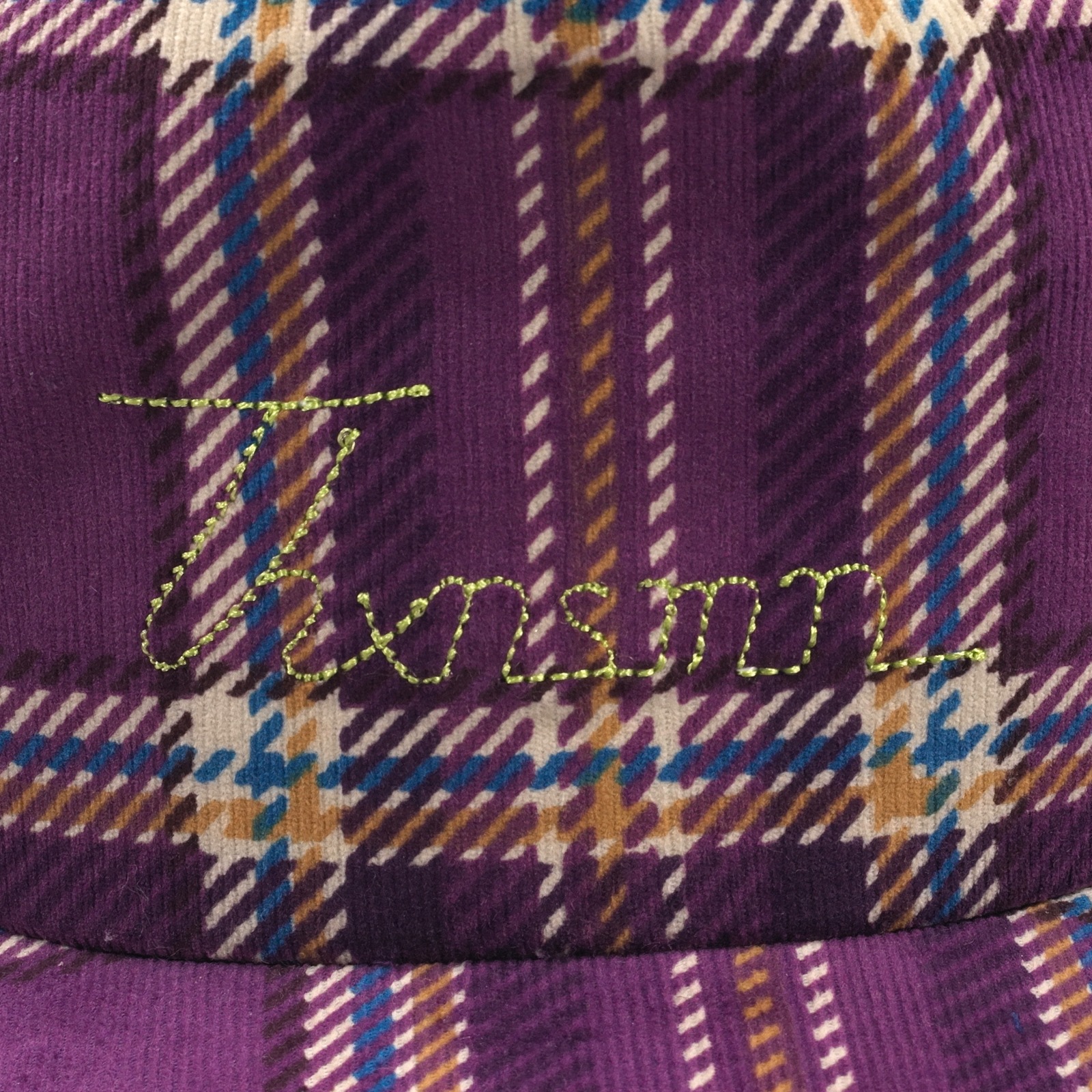 Hat Zelie Plaid Corduroy Purple Thanksinsomnia