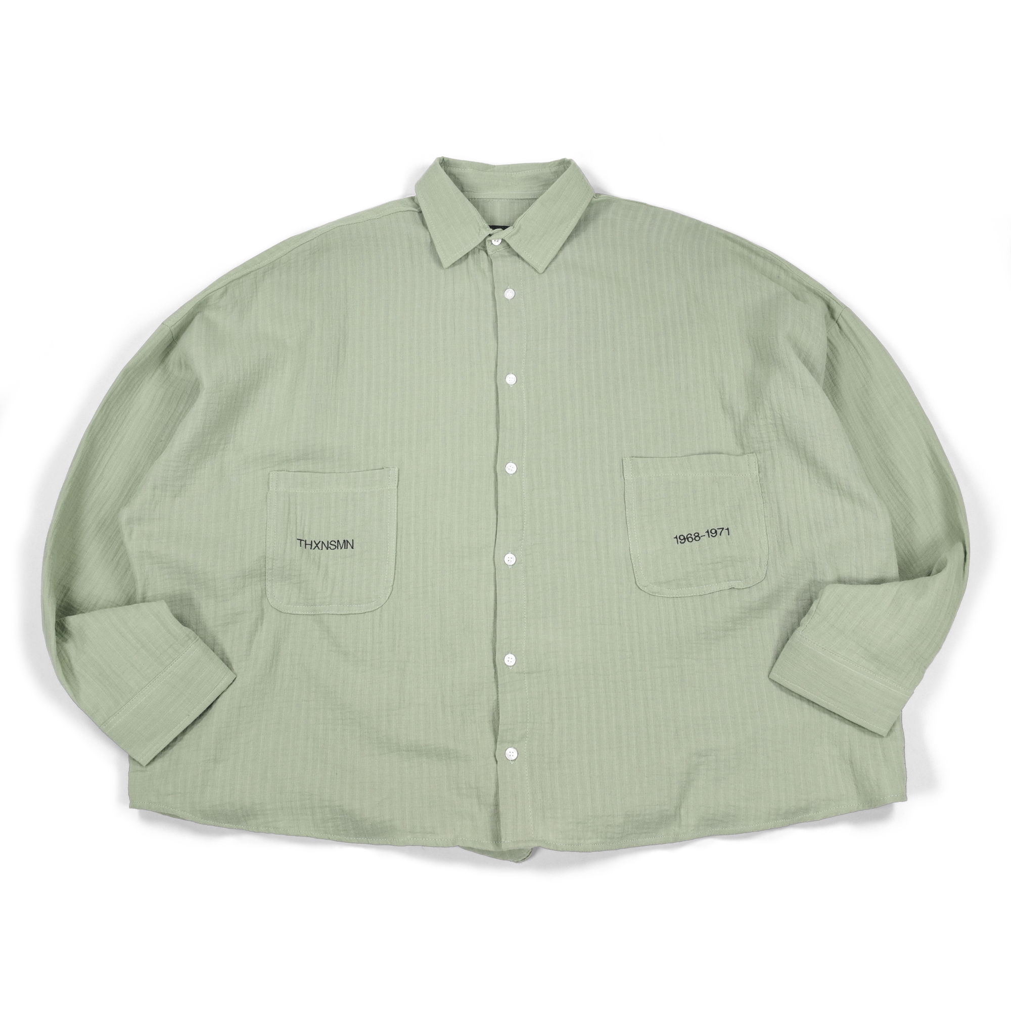03 - Oversized Long Shirt Hazera Sage Green Thanksinsomnia