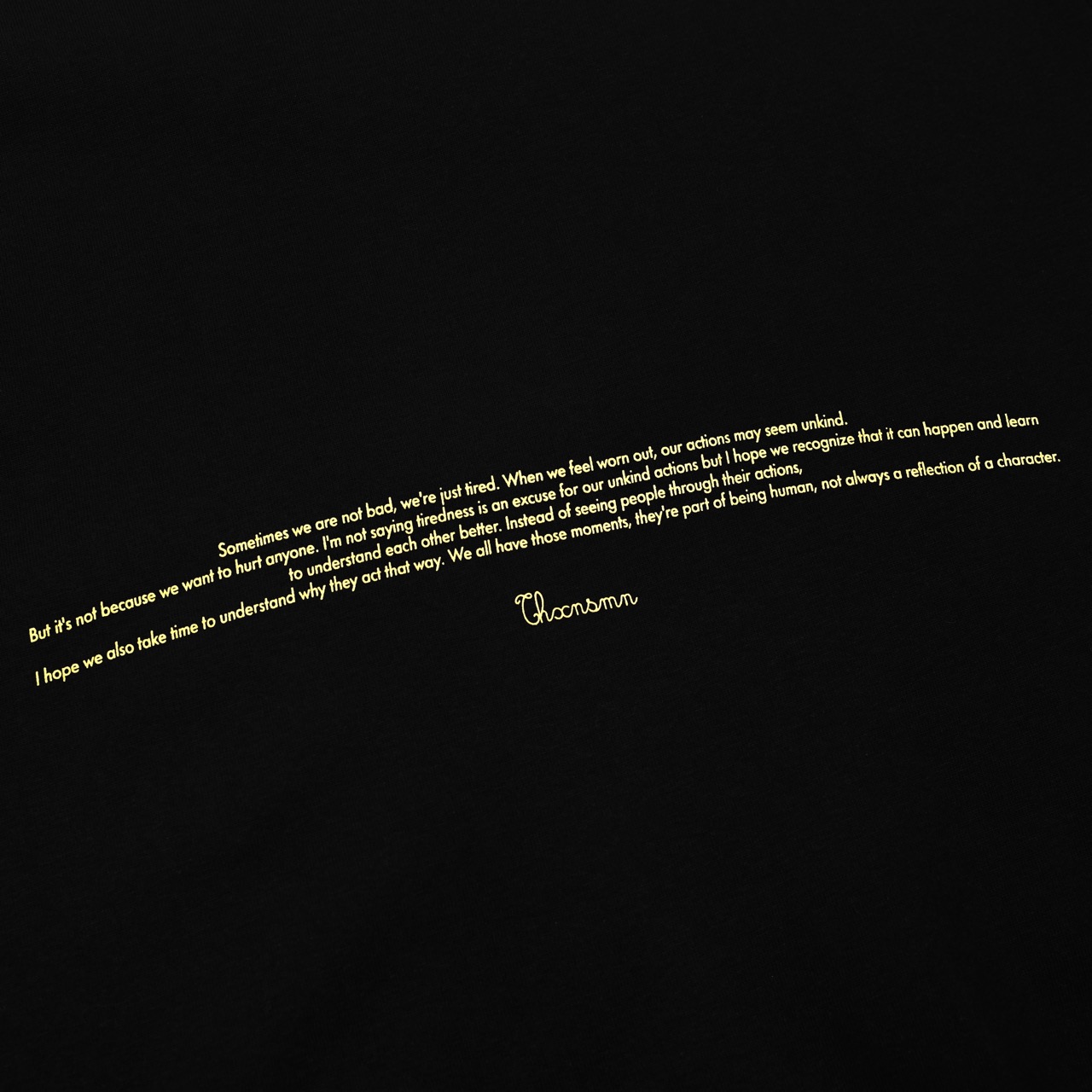 Tshirt Typo Olenera Black Thanksinsomnia