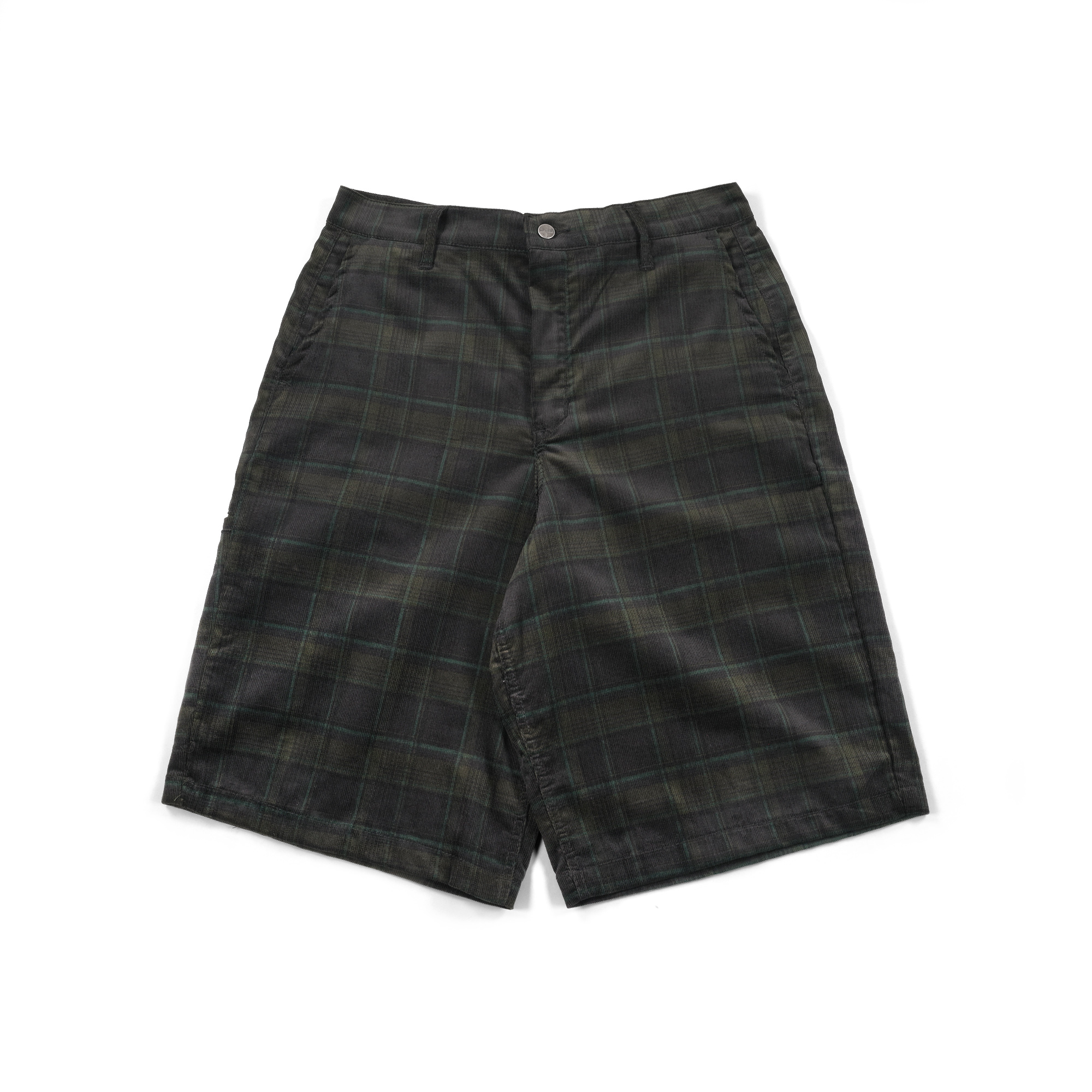 Jorts Kysetta Dark Green Plaid Corduroy Thanksinsomnia