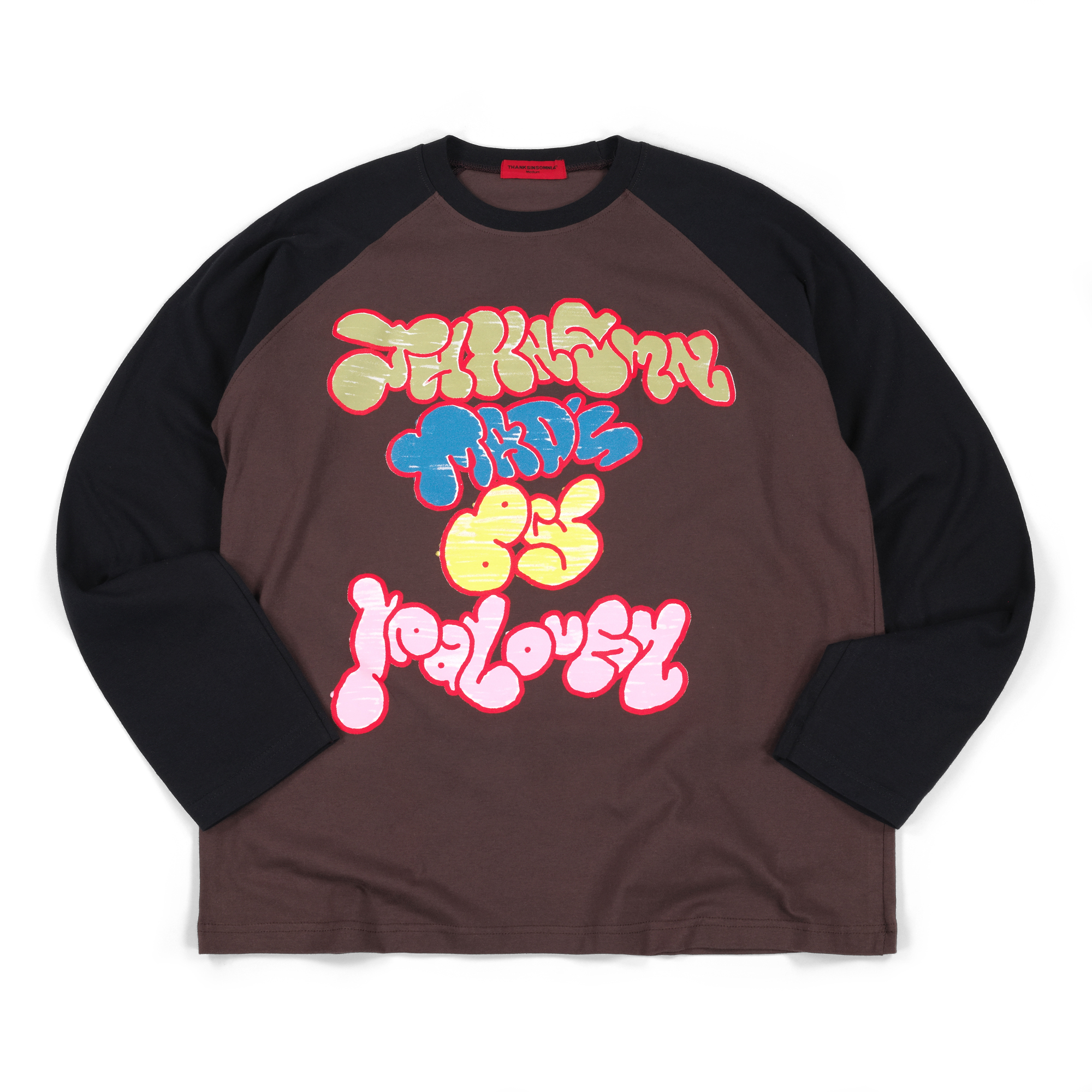 Raglan Longsleeve Ginny Brown Black Thanksinsomnia