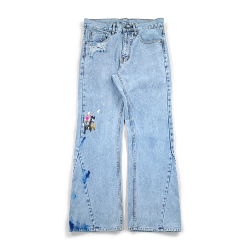 Denim Pants Jameela Splatter Distressed Light Blue Thanksinsomnia