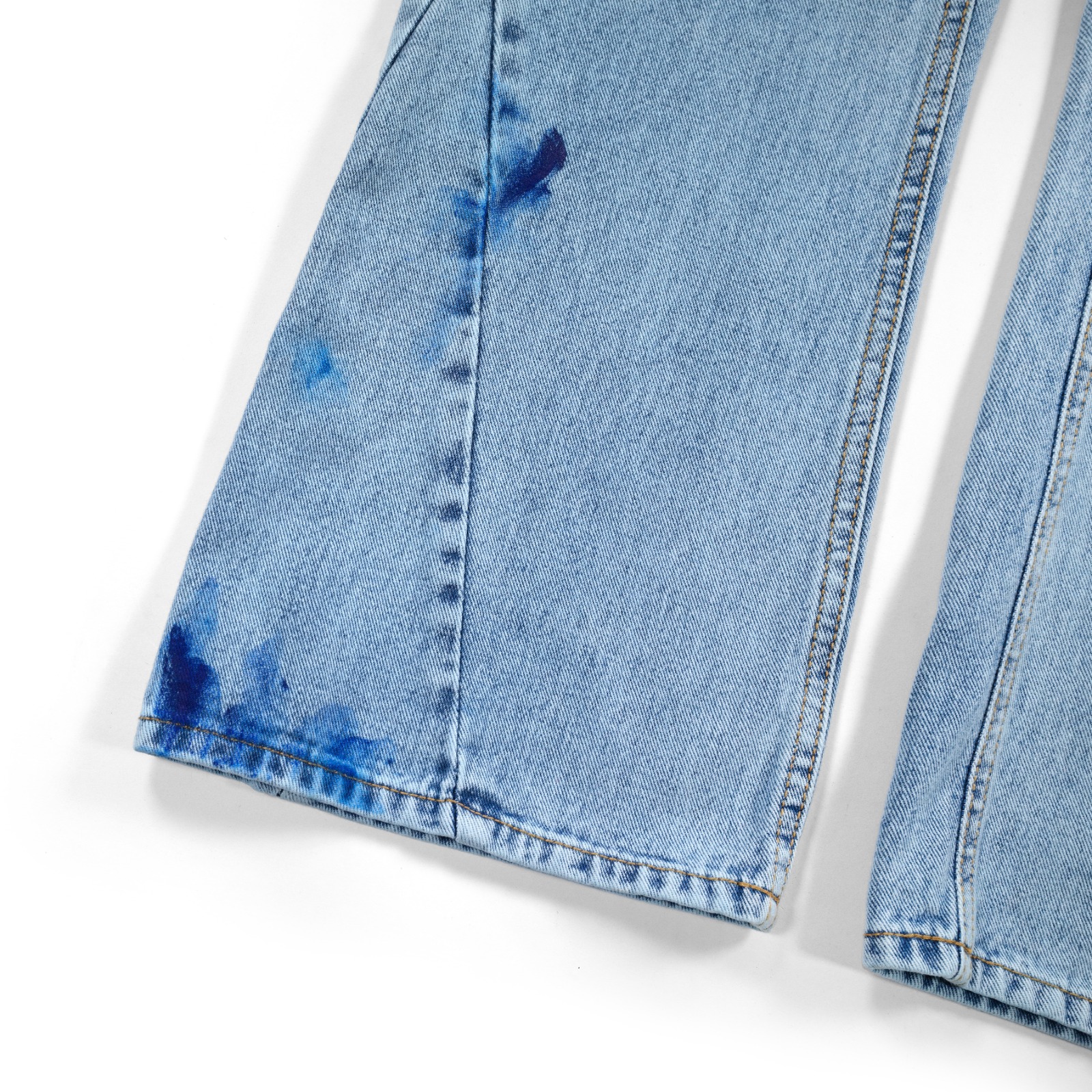 Denim Pants Jameela Splatter Distressed Light Blue Thanksinsomnia