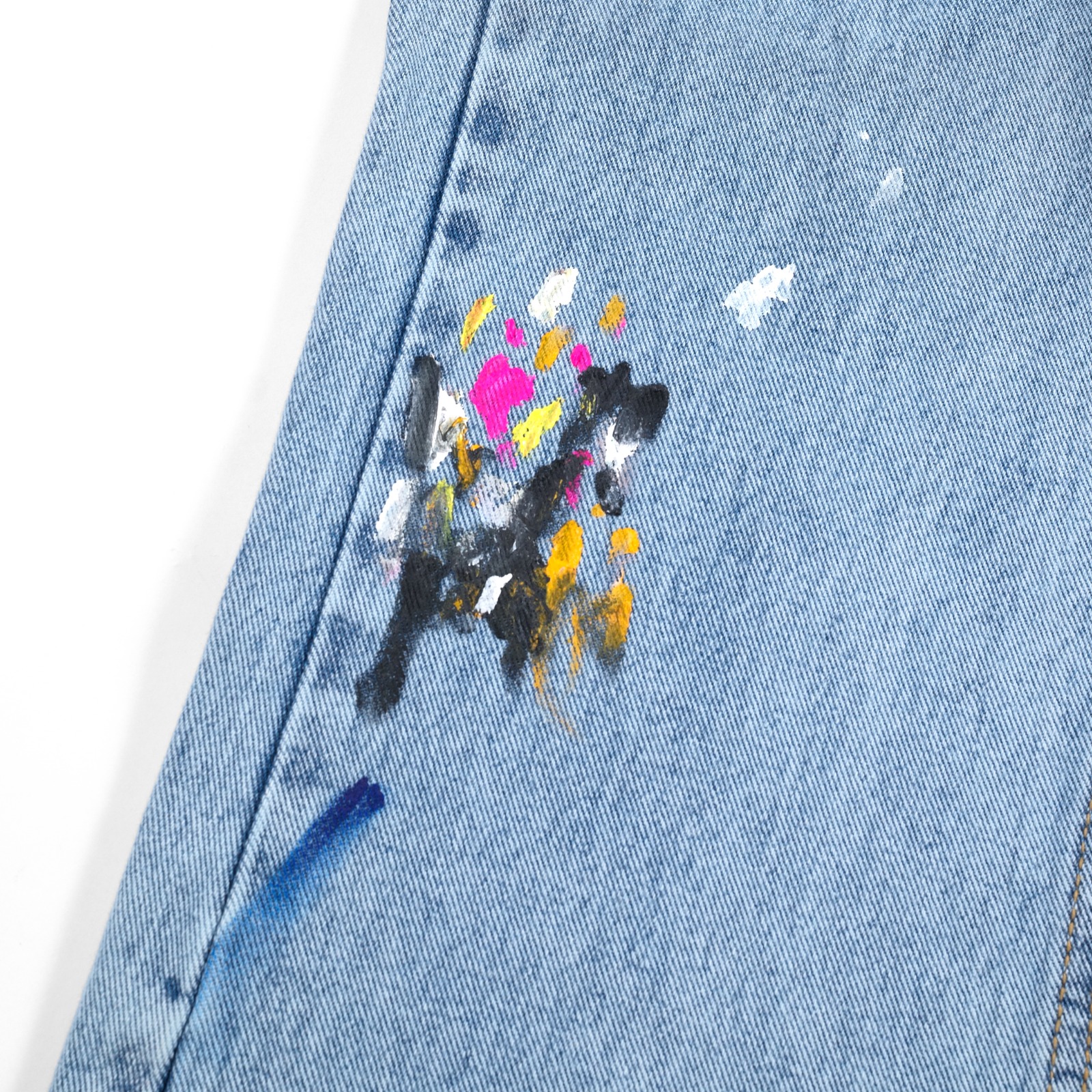 Denim Pants Jameela Splatter Distressed Light Blue Thanksinsomnia