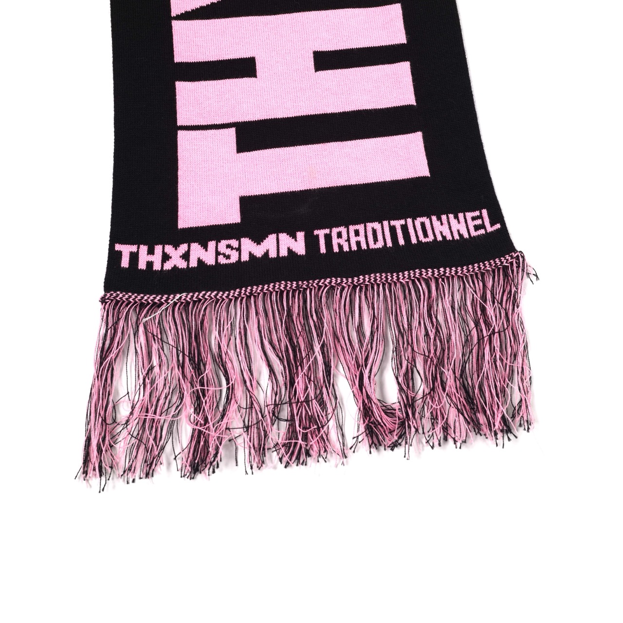 Knit Scarf Evalyna Pink Black Thanksinsomnia