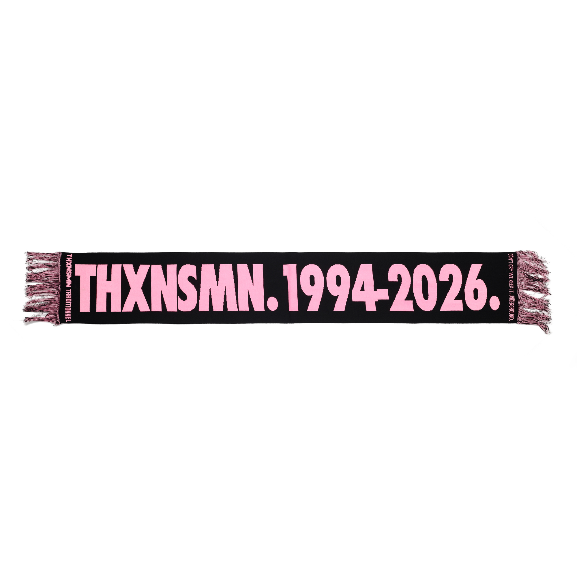 Knit Scarf Evalyna Pink Black Thanksinsomnia