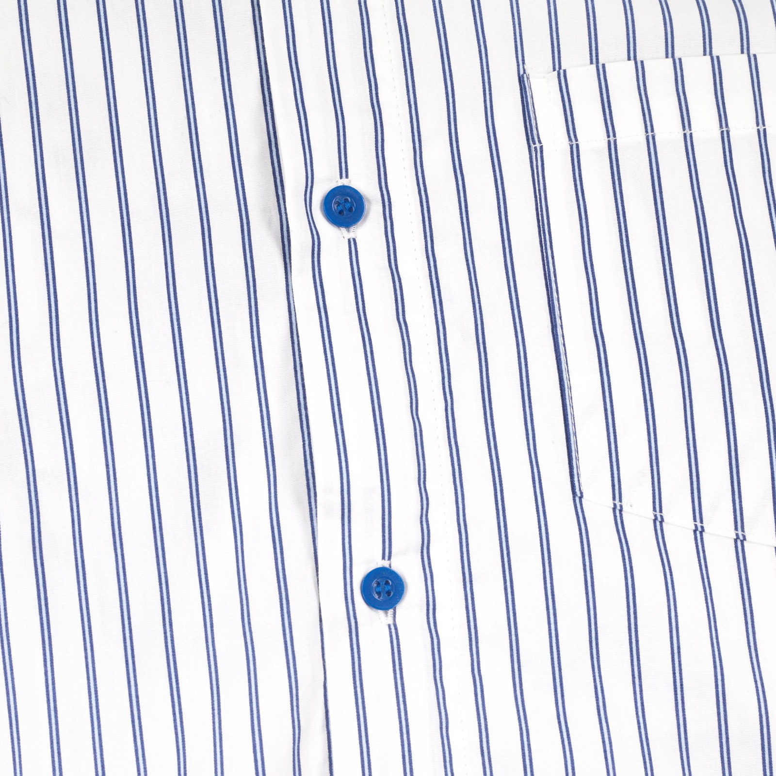 02 - Long Shirt Kirana White Navy Striped Blue Buttons Thanksinsomnia