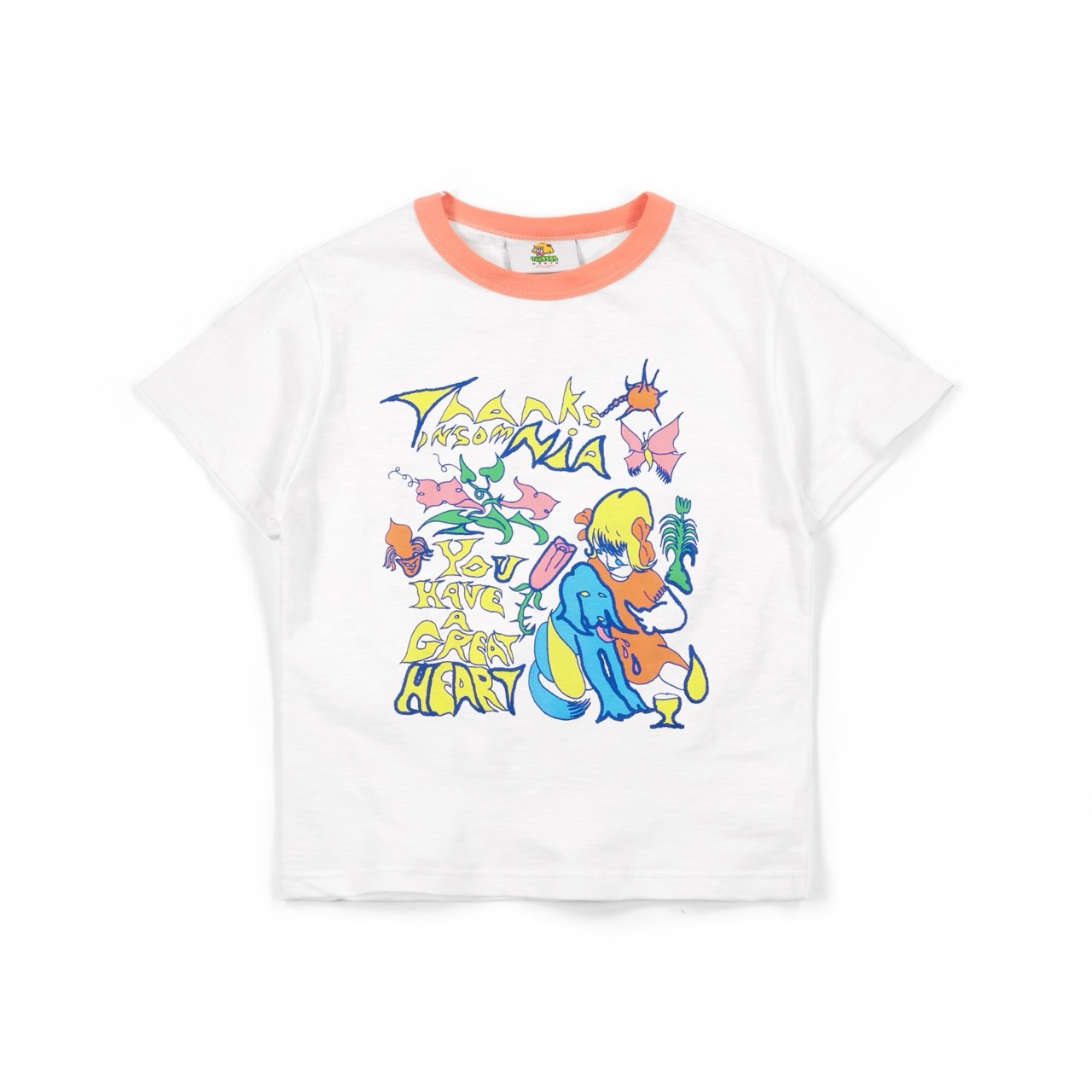 Baby Tee Hanifa White Thanksinsomnia Girls