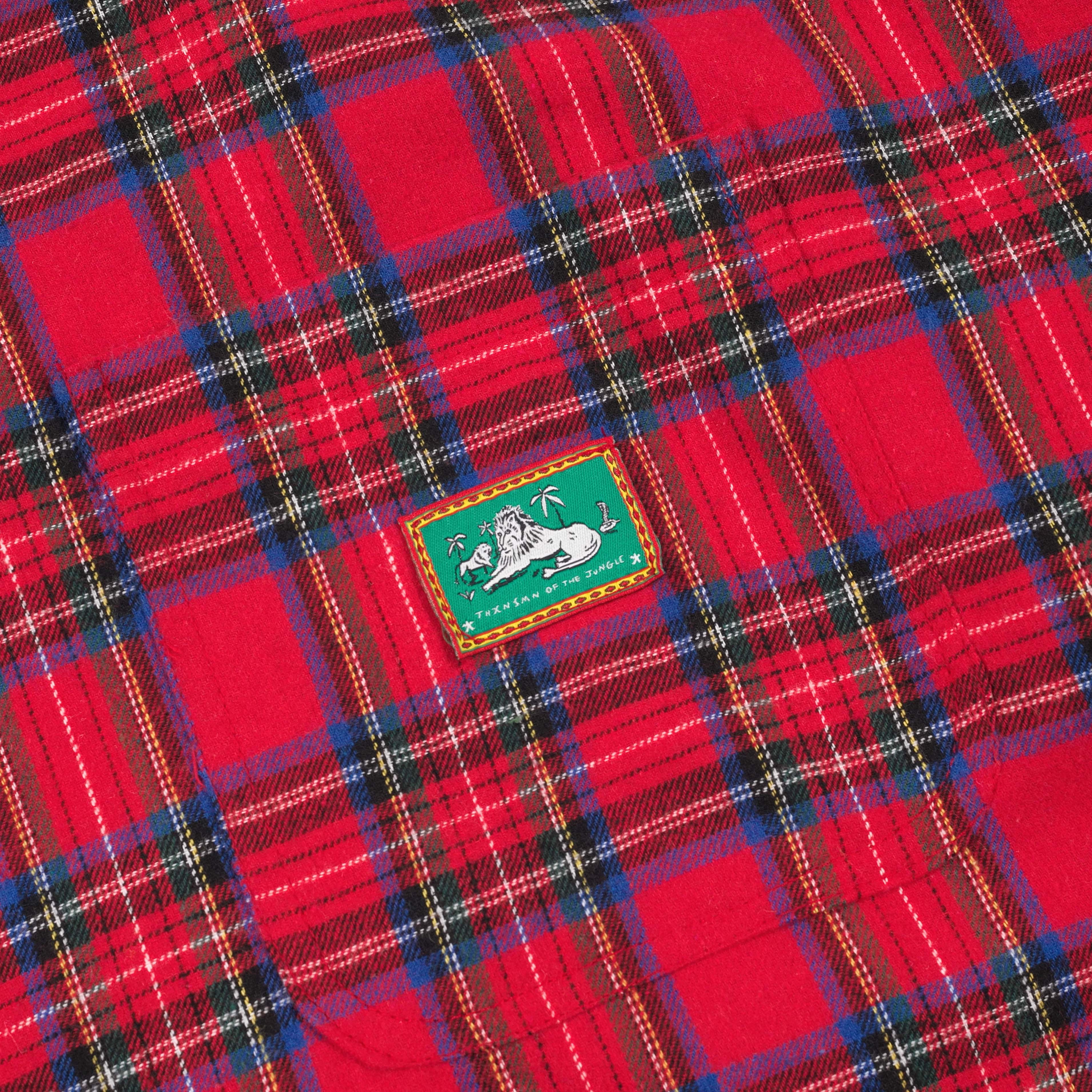 04 - Oversized Flannel Long Shirt Yezelin Red Thanksinsomnia