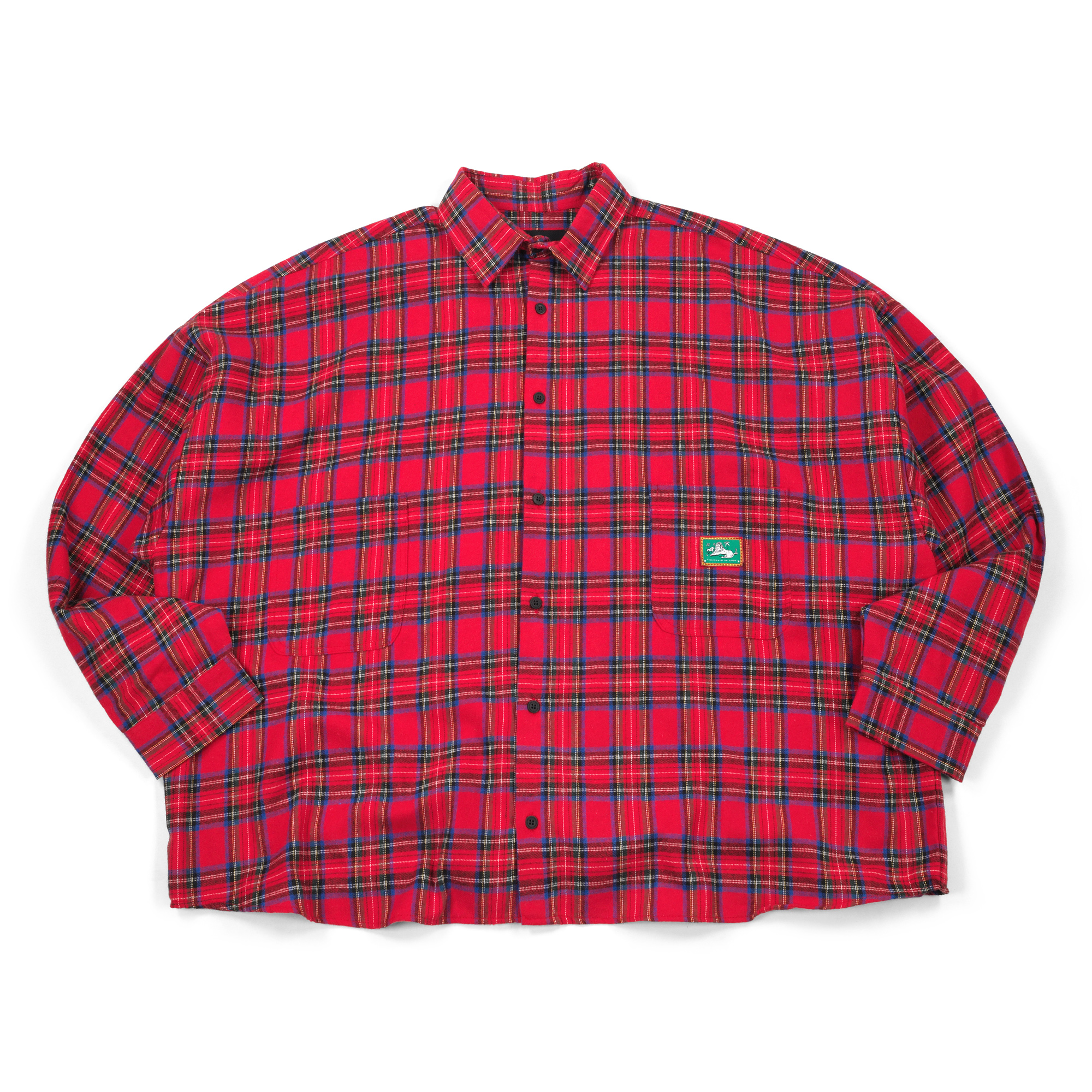 04 - Oversized Flannel Long Shirt Yezelin Red Thanksinsomnia
