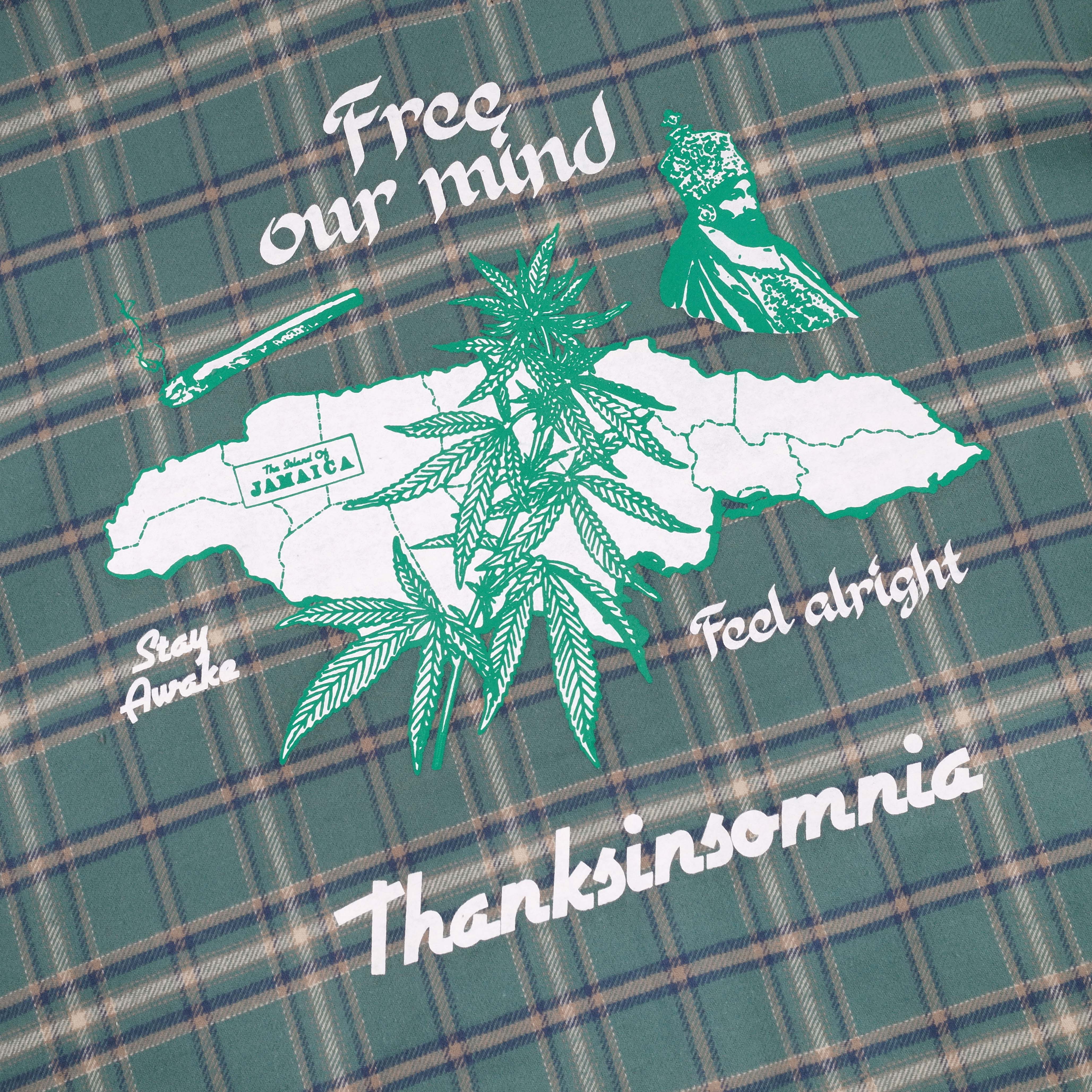 04 - Oversized Flannel Long Shirt Yezelin Green Thanksinsomnia