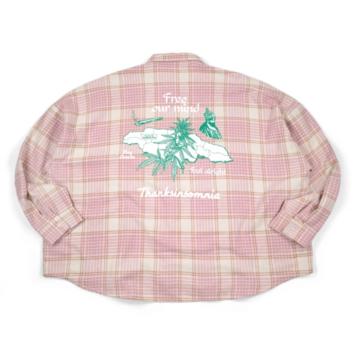 04 - Oversized Flannel Long Shirt Yezelin Light Purple Thanksinsomnia