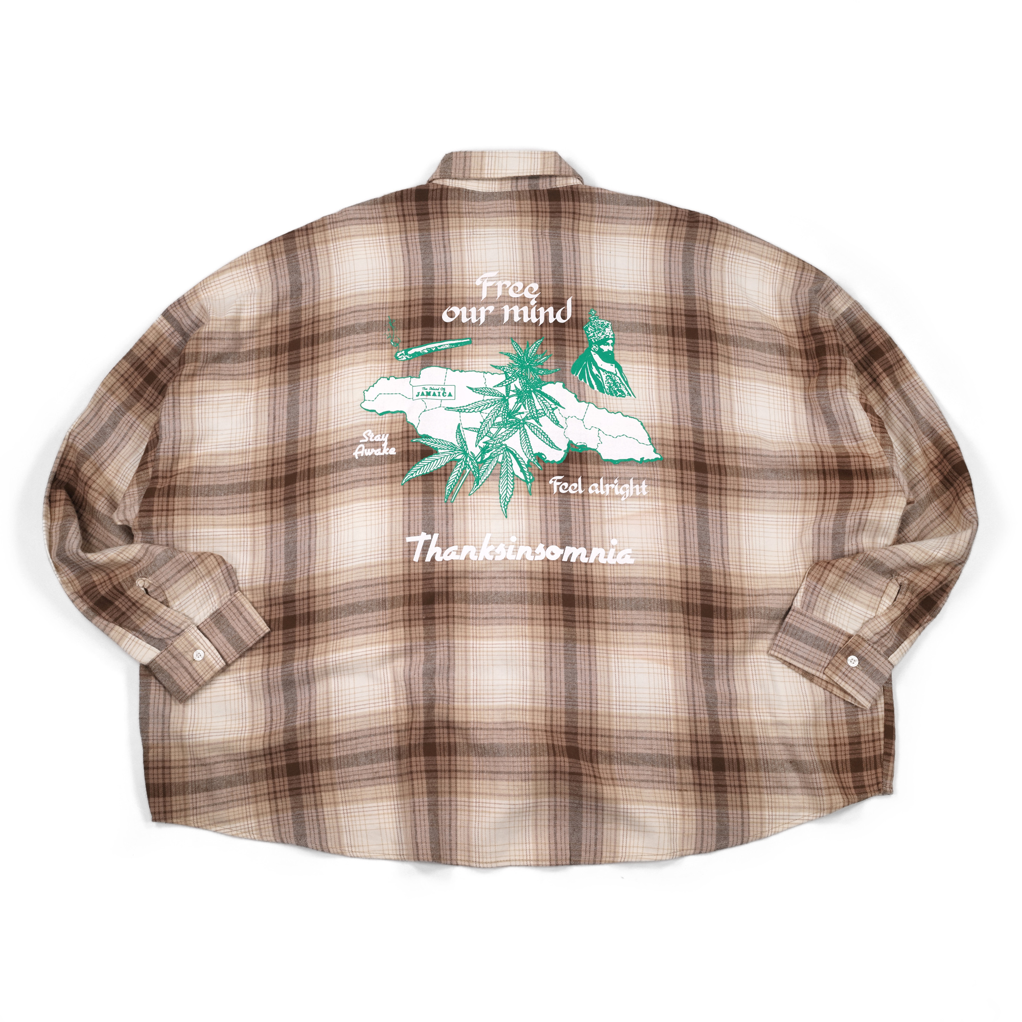 04 - Oversized Flannel Long Shirt Yezelin Brown Thanksinsomnia