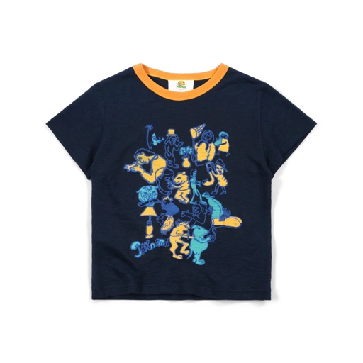 Baby Tee Oyzira Navy Thanksinsomnia Girls