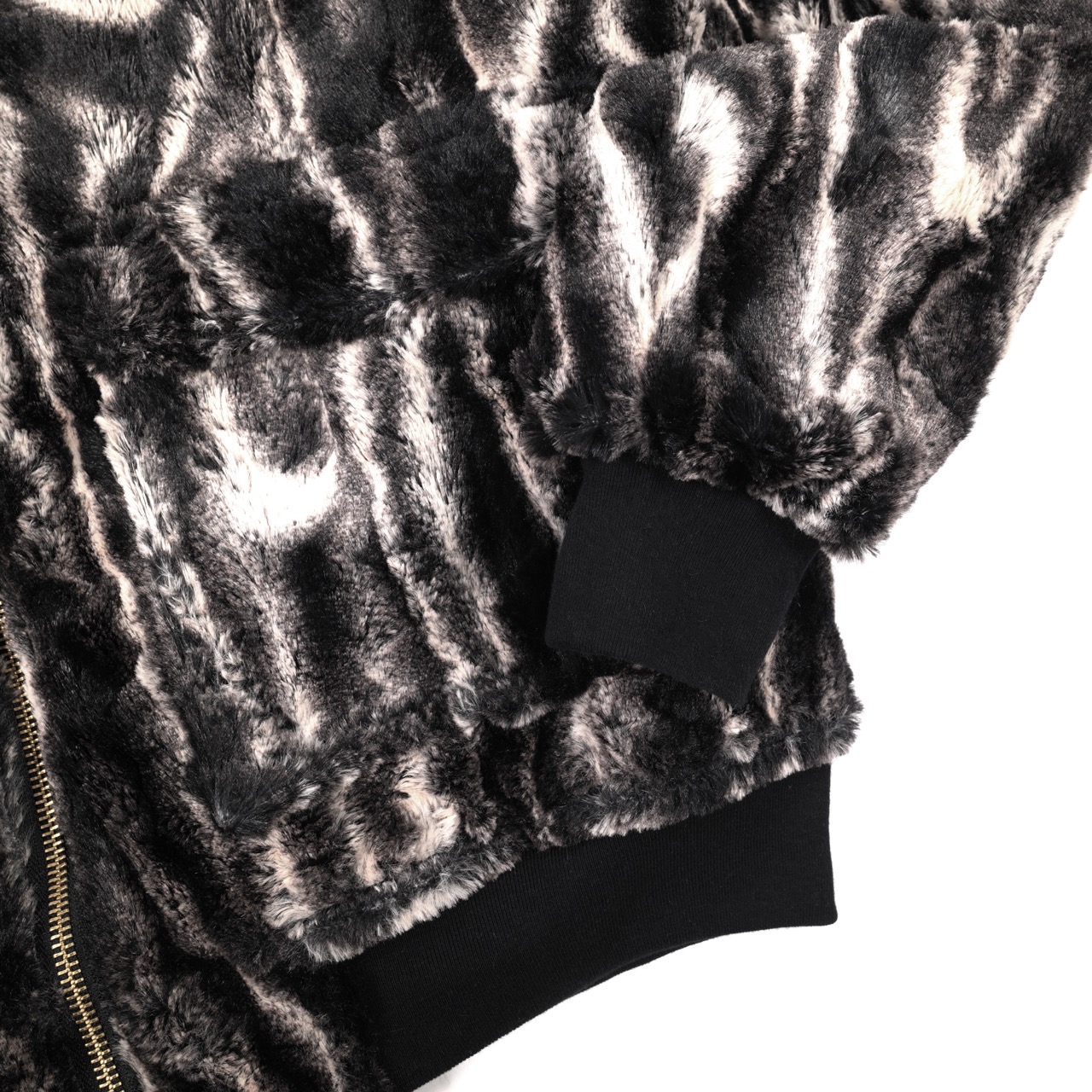 Jacket Zip Barbara Ghianina Black Cream Swirl Thanksinsomnia