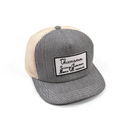 Trucker Hat Oliva Navy Stripe Thanksinsomnia