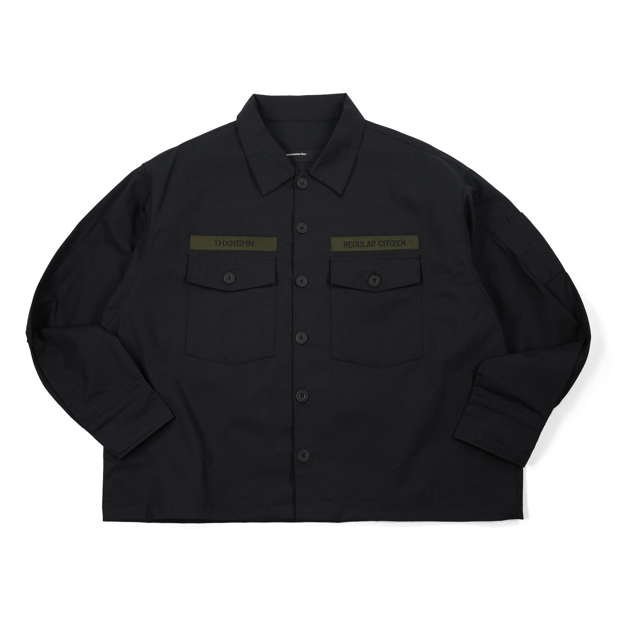 Oversized Shirt Jacket Jazira Black Thanksinsomnia
