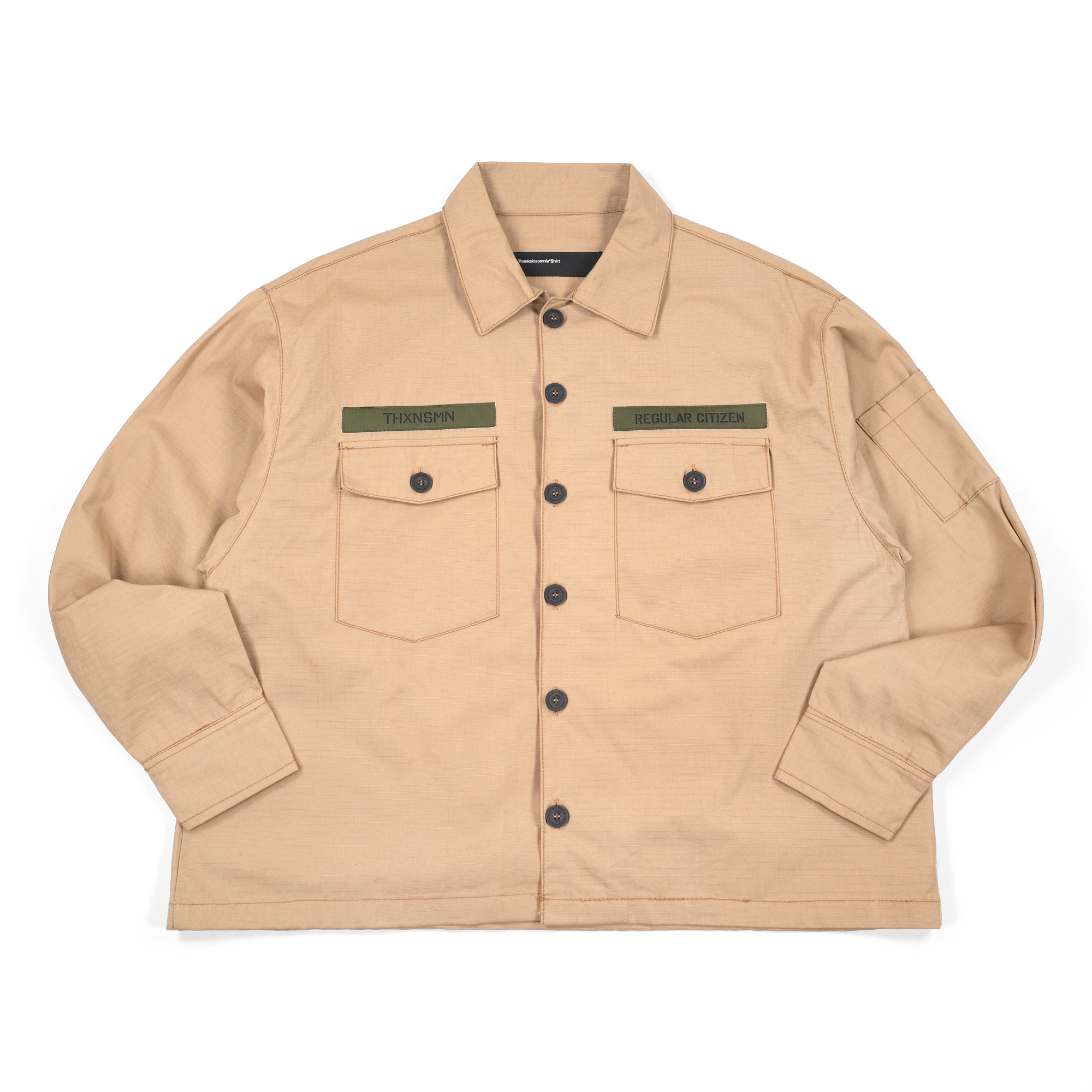 Oversized Shirt Jacket Jazira Khaki Thanksinsomnia