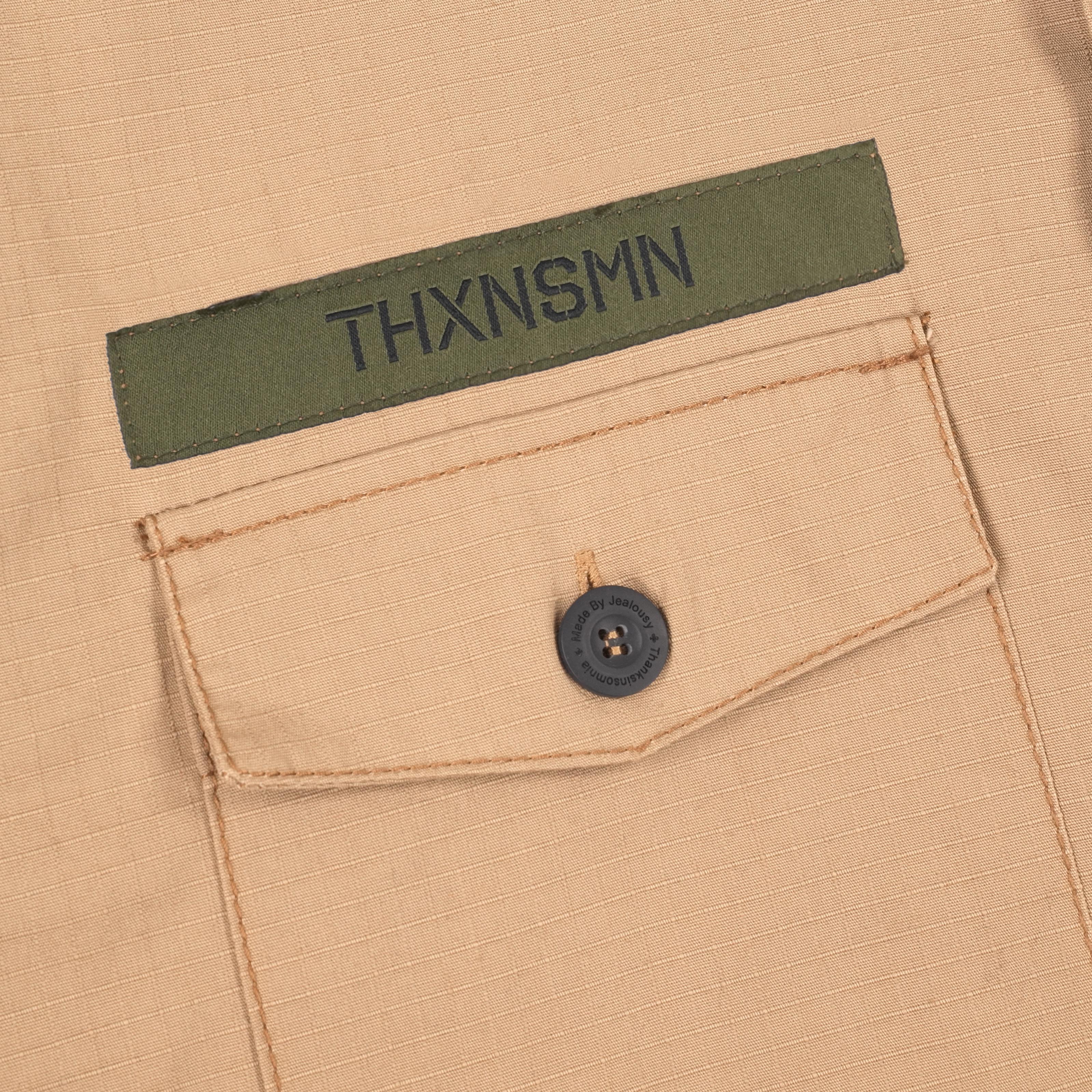 Oversized Shirt Jacket Jazira Khaki Thanksinsomnia