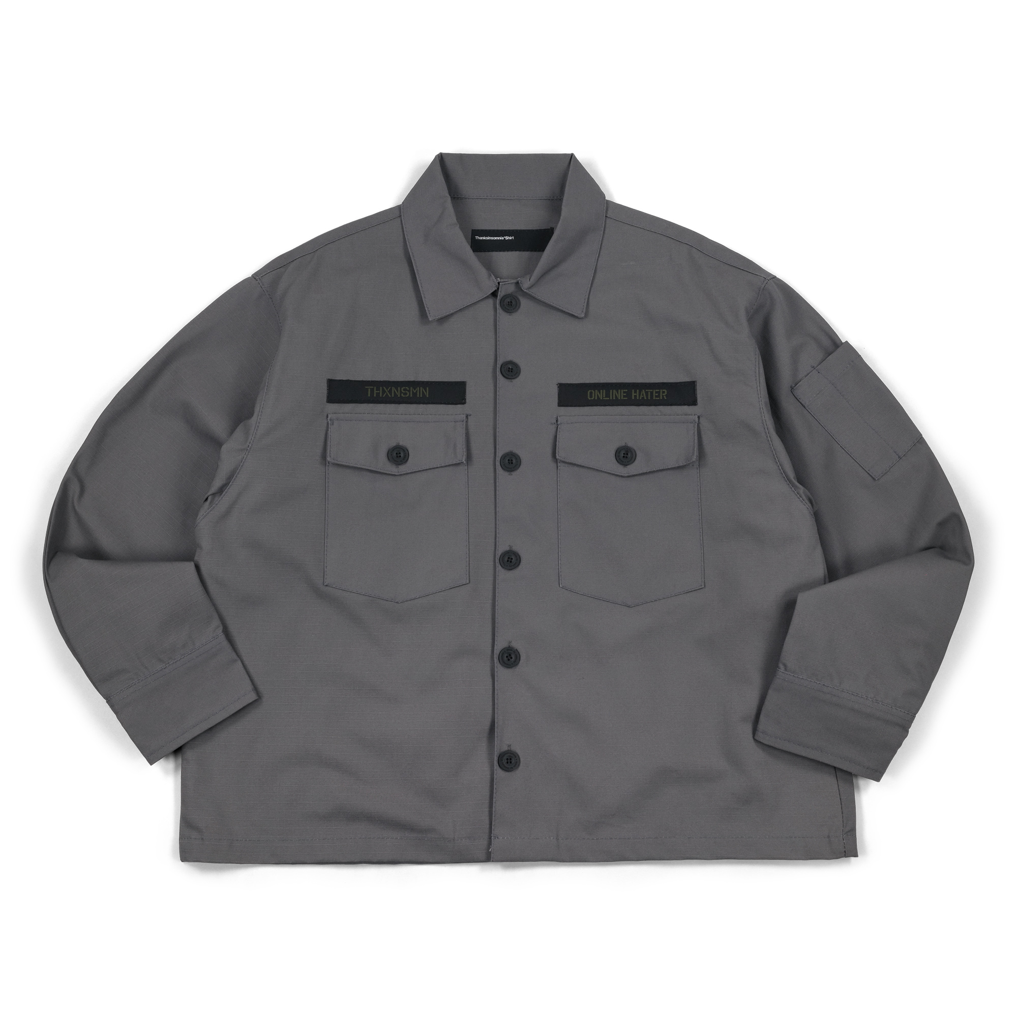 Oversized Shirt Jacket Yarea Grey Thanksinsomnia
