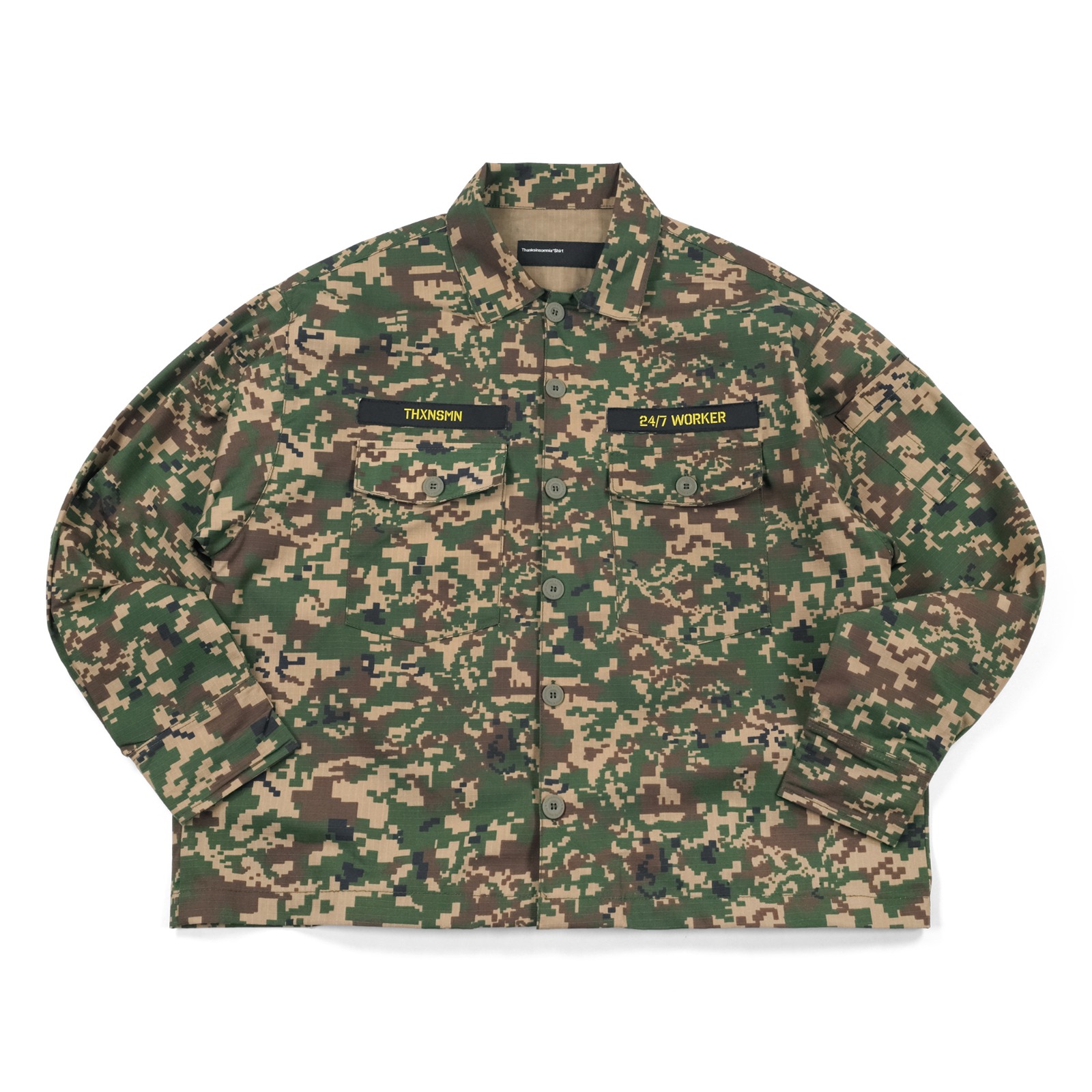 Oversized Shirt Jacket Georgia Pixel Camo Thanksinsomnia