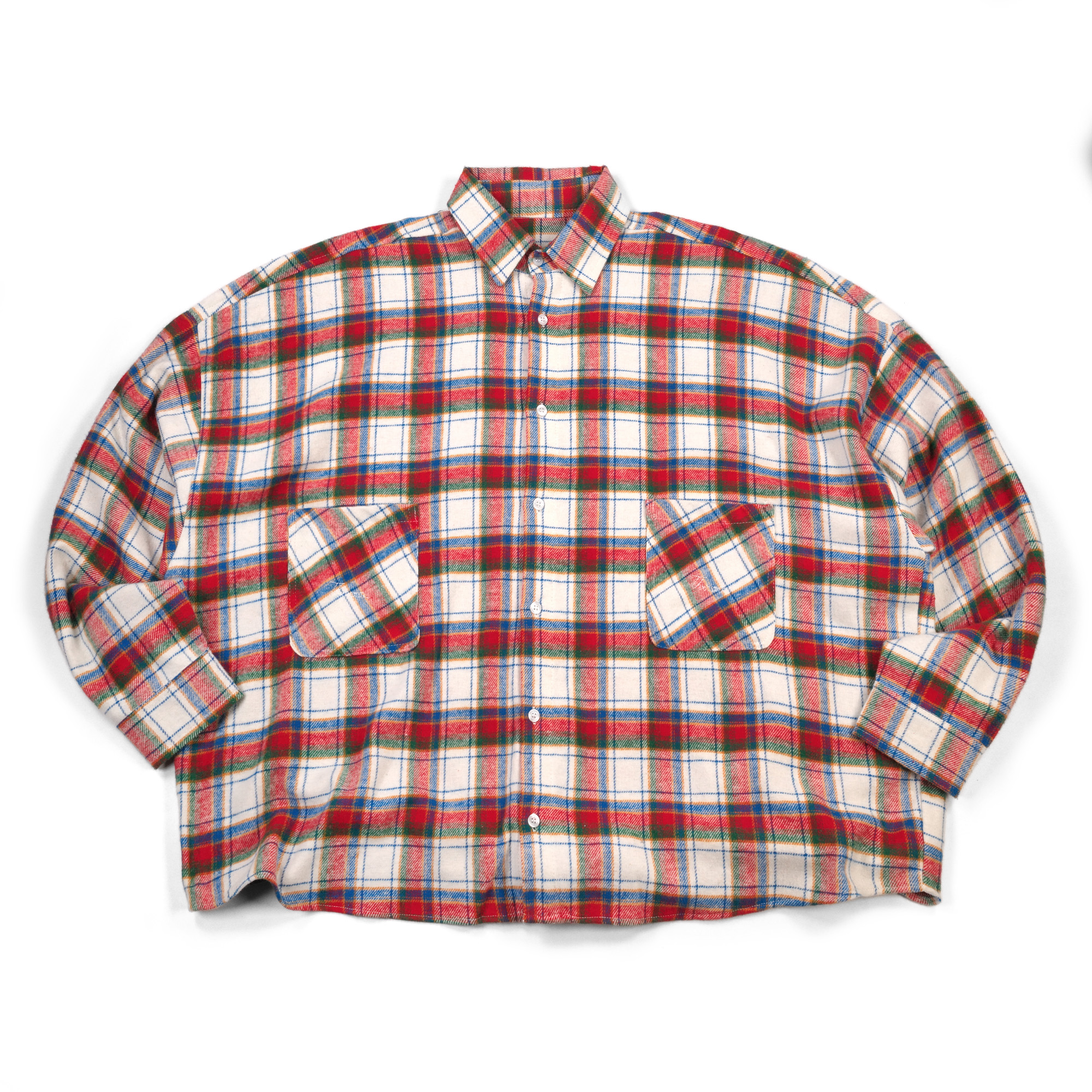 02 - Oversized Flannel Long Shirt Phelomy Red Thanksinsomnia