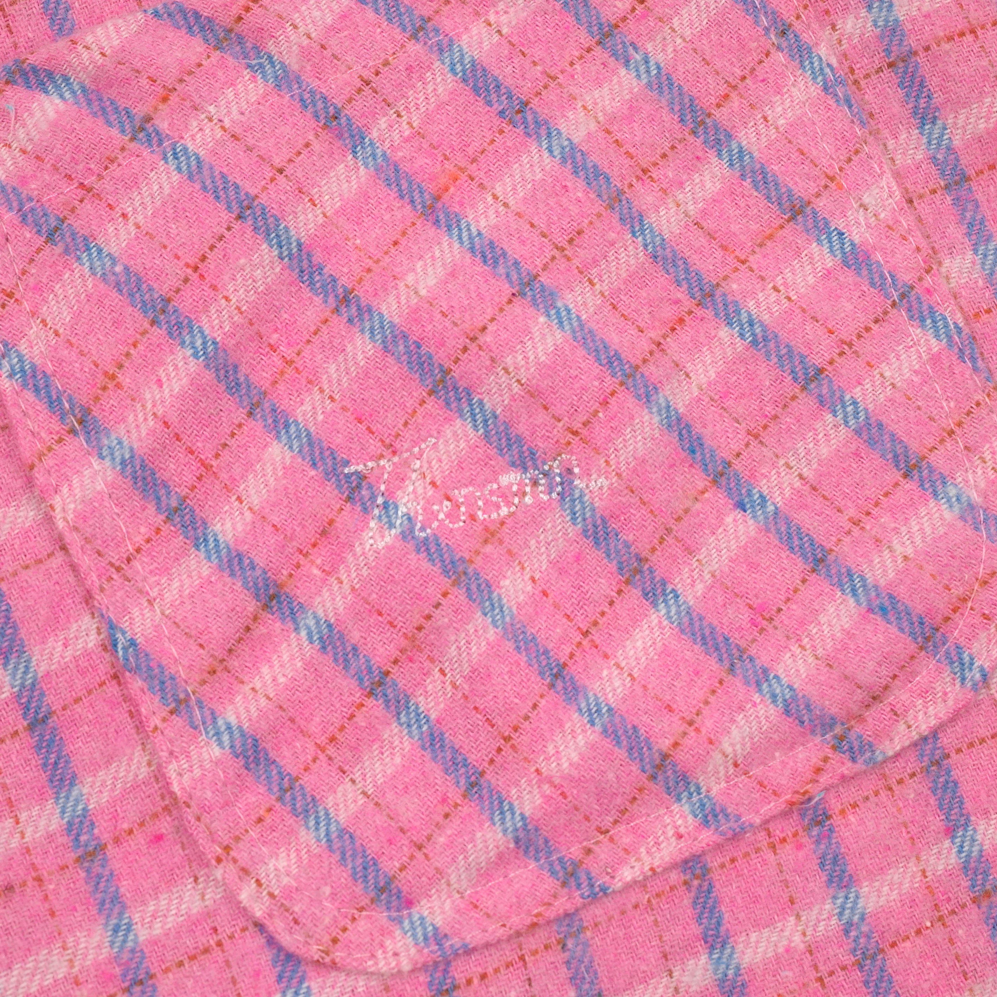 02 - Oversized Flannel Long Shirt Phelomy Pink Thanksinsomnia