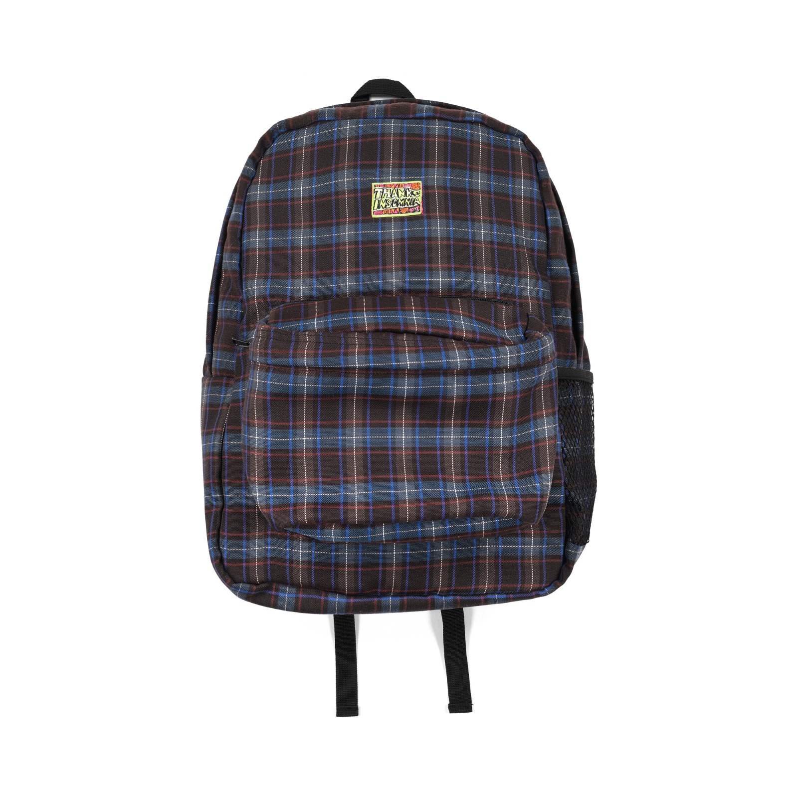 Backpack Klarena Brown Blue Plaid Thanksinsomnia