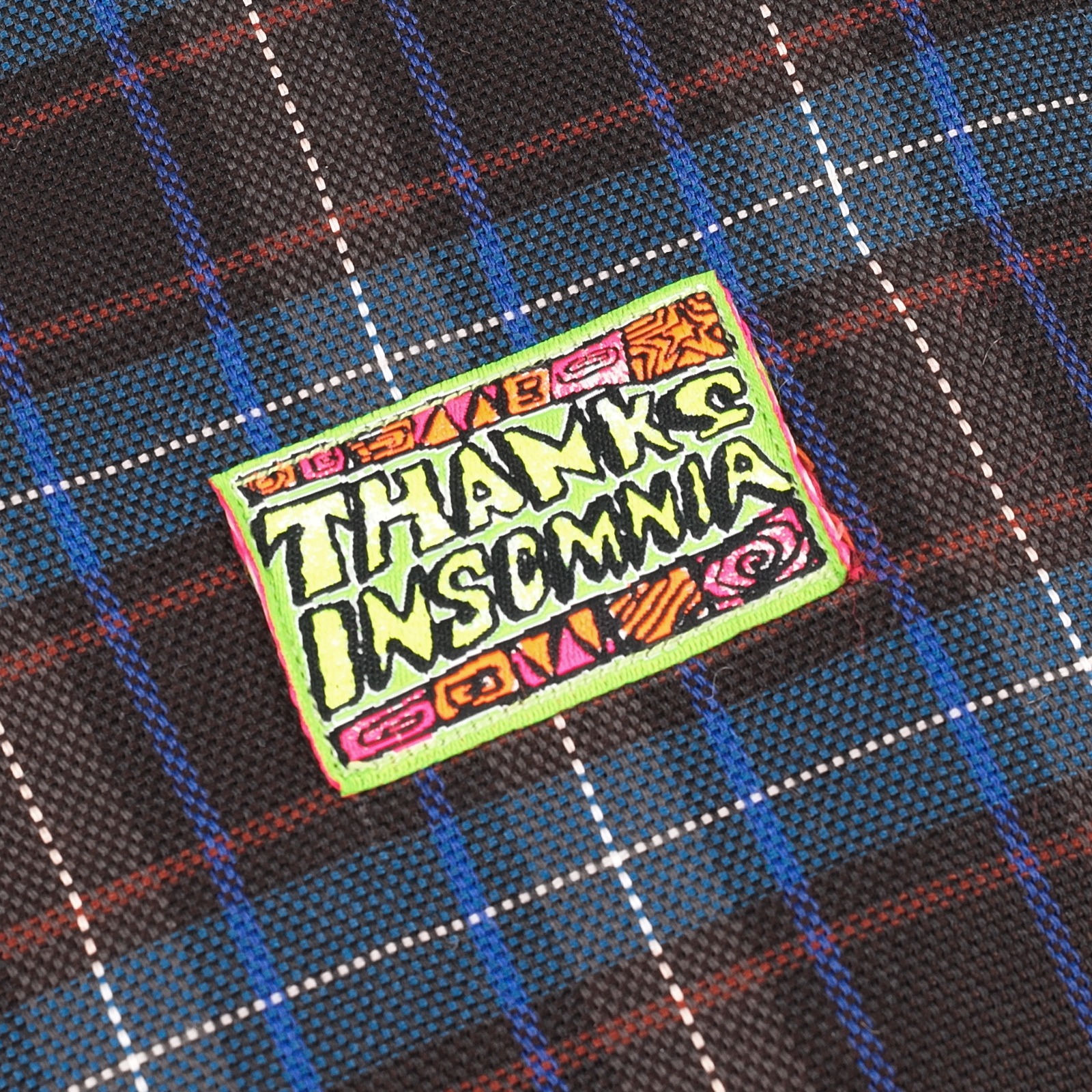 Backpack Klarena Brown Blue Plaid Thanksinsomnia