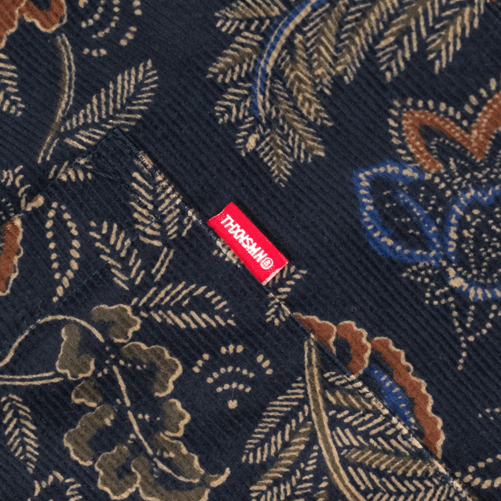 01 - Long Shirt Tezeya Navy Batik Corduroy Thanksinsomnia