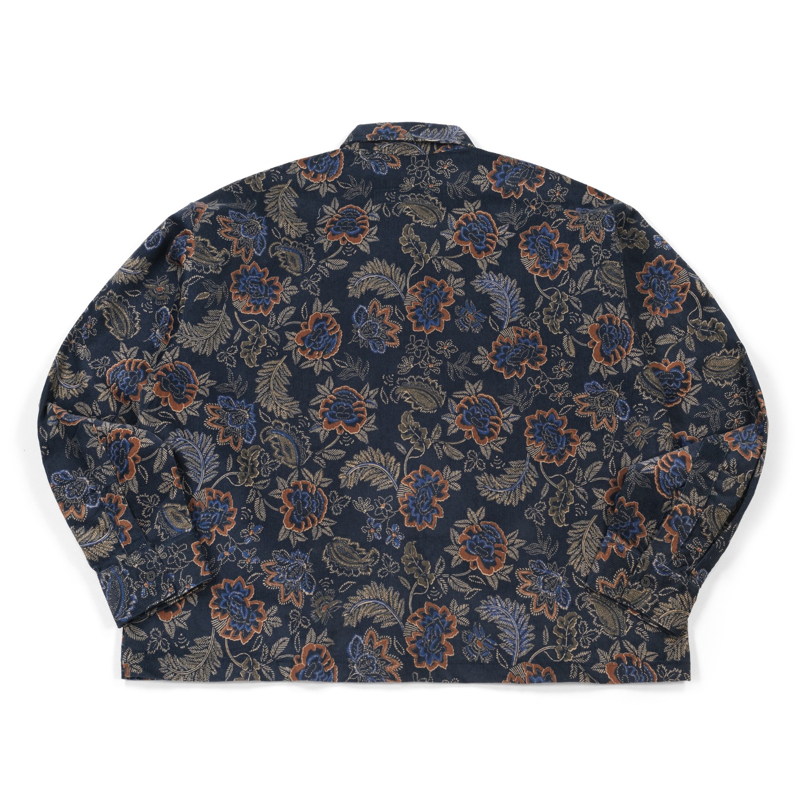 01 - Long Shirt Tezeya Navy Batik Corduroy Thanksinsomnia