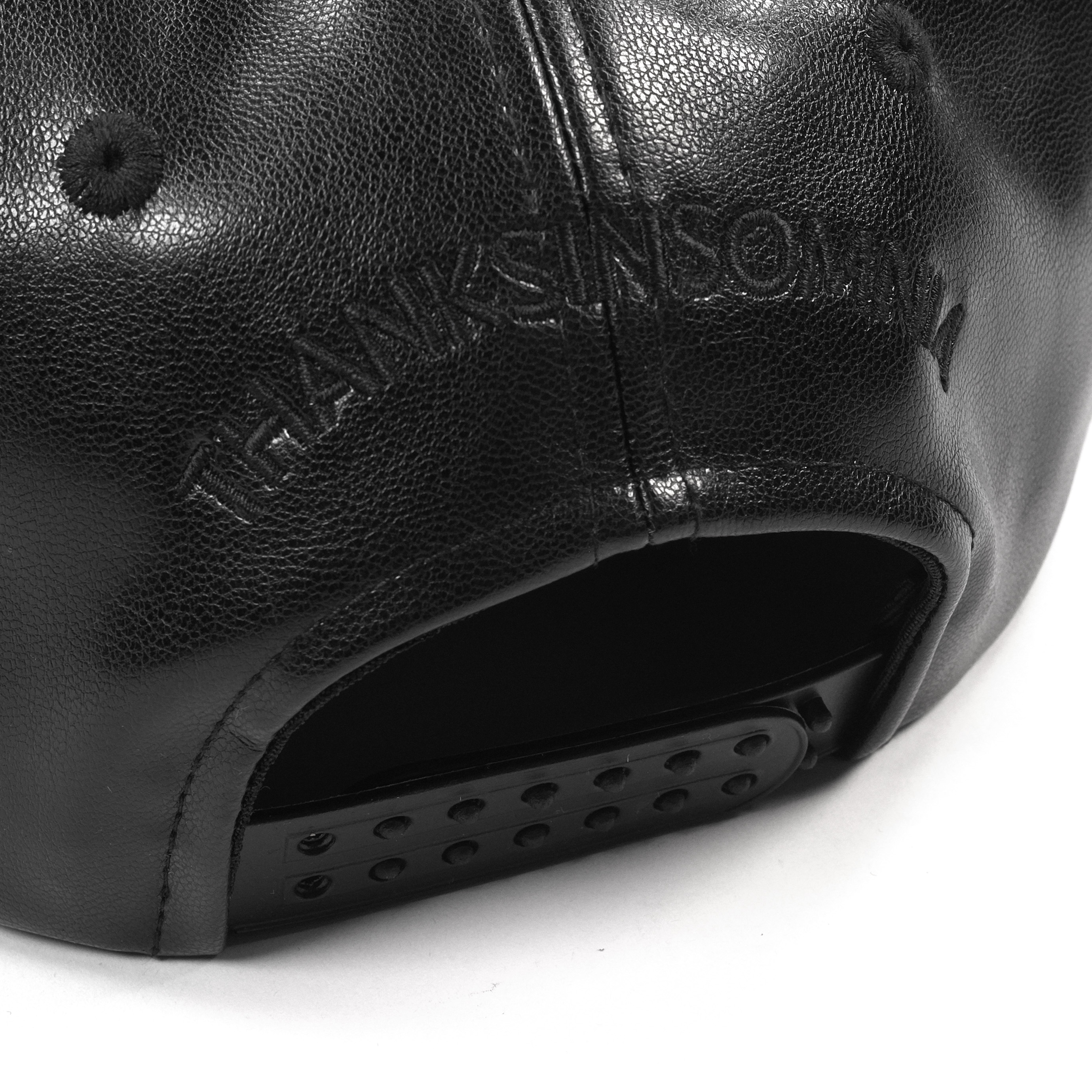 Synthetic Leather Hat Leyra Black Thanksinsomnia