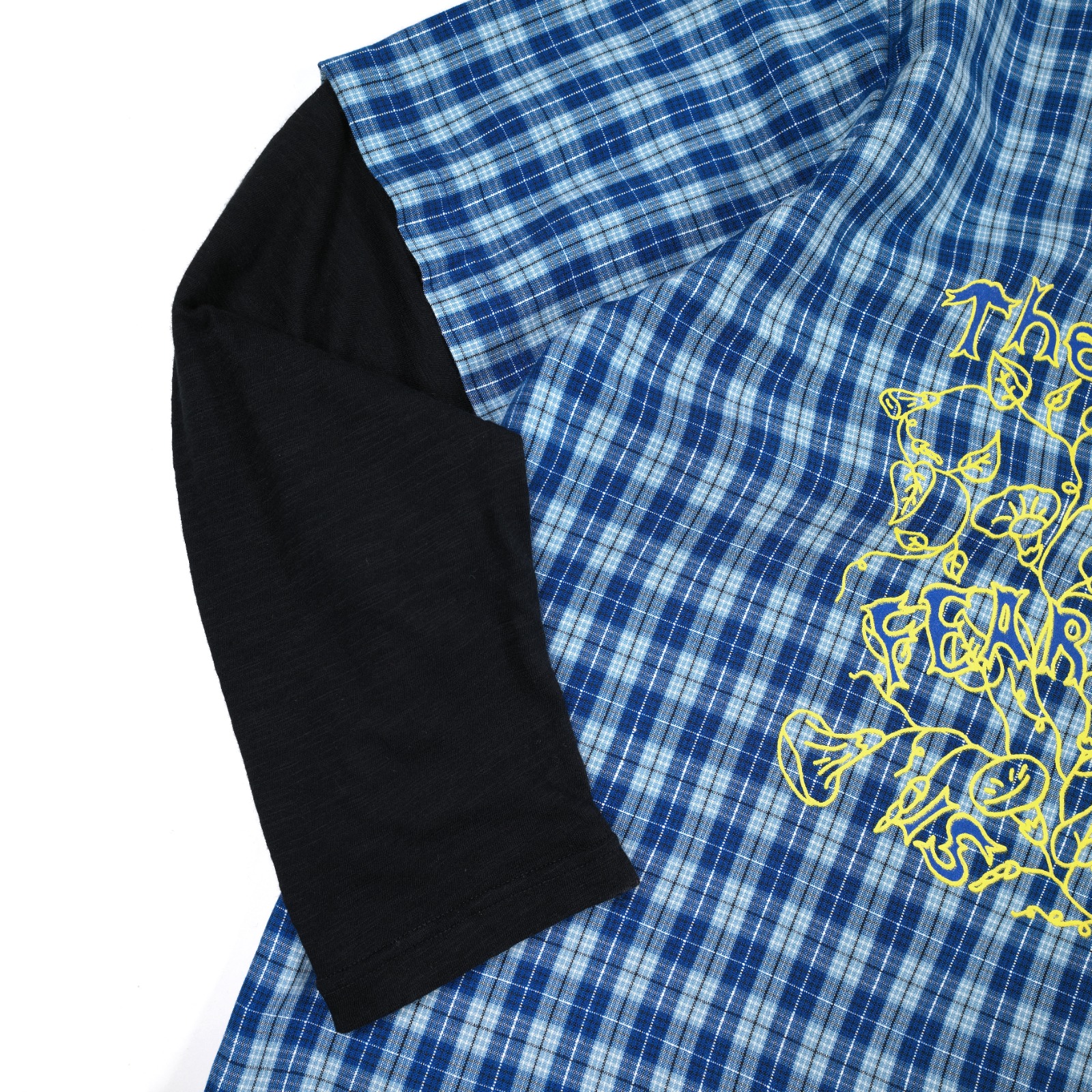 Layered Plaid Shirt Moona Blue Plaid Thanksinsomnia