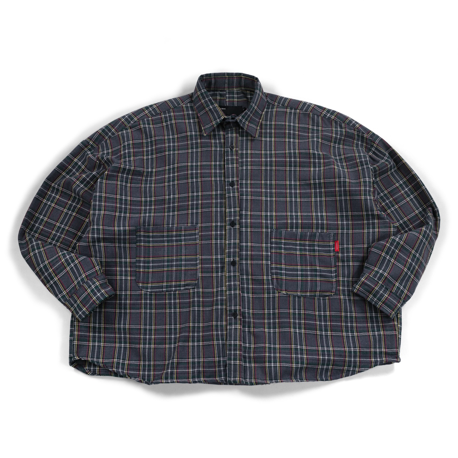 04 - Oversized Helenoria Flannel Shirt Grey Thanksinsomnia
