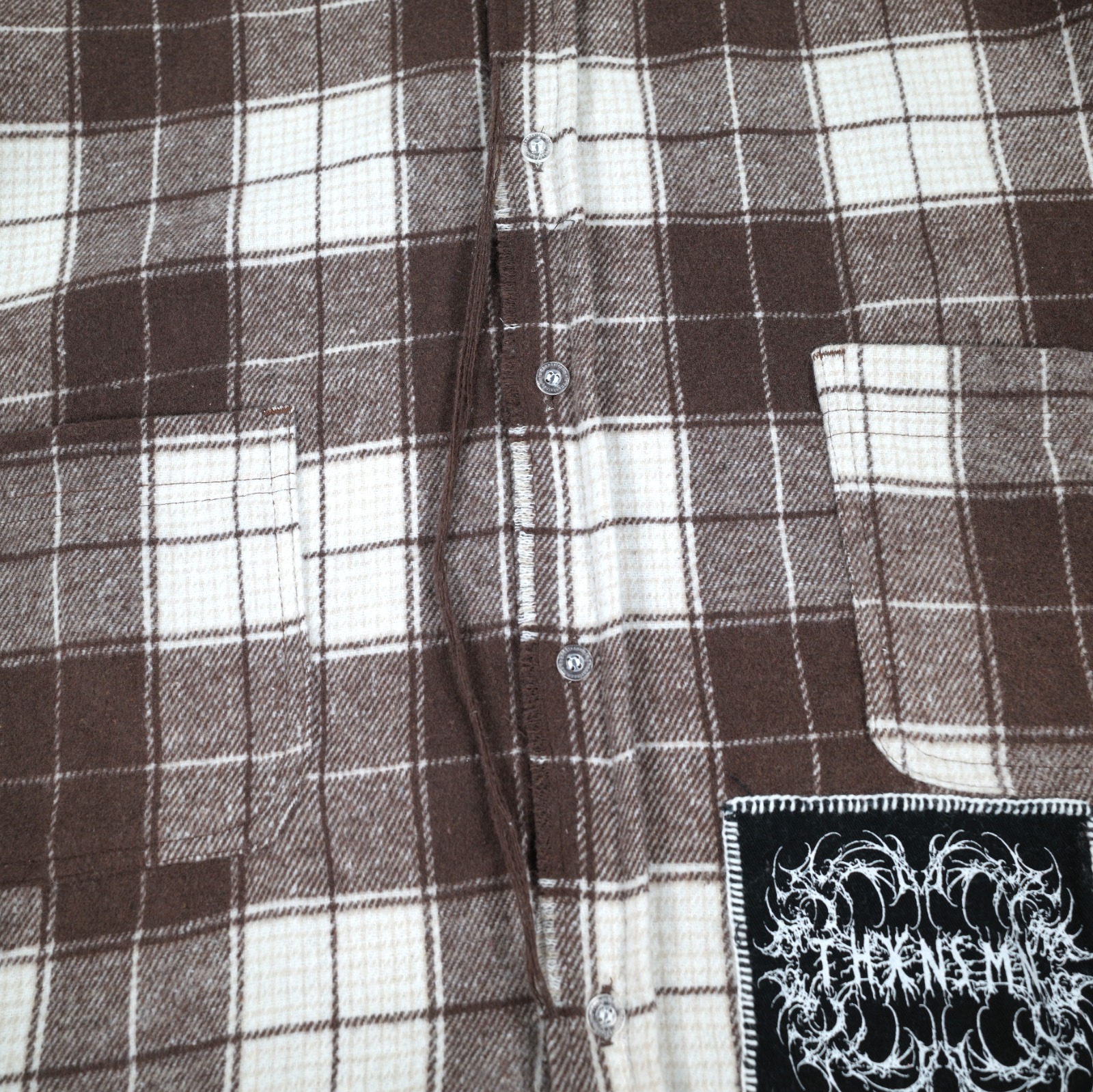 03 - Oversized Flannel Shirt Miarose Brown Plaid Thanksinsomnia