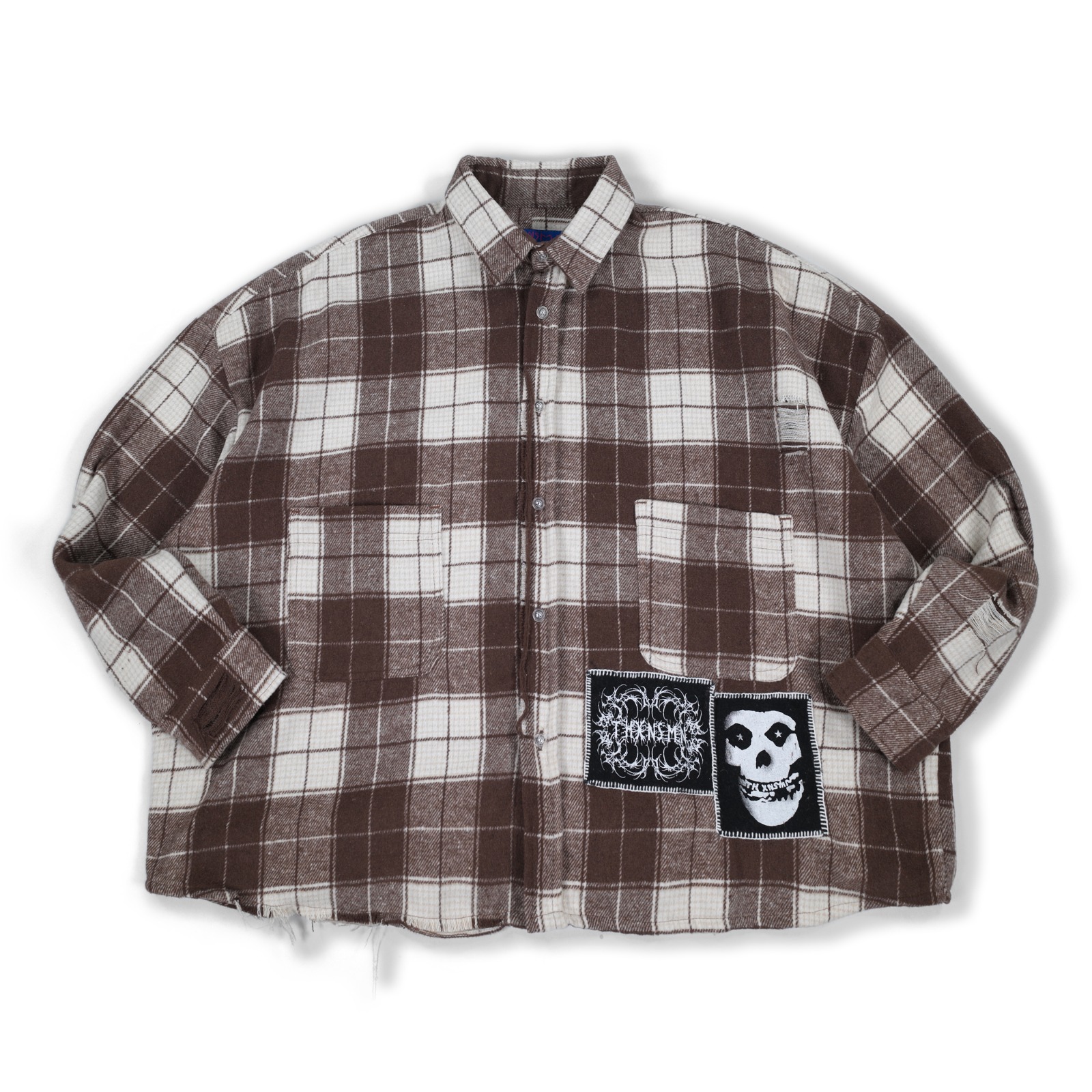 03 - Oversized Flannel Shirt Miarose Brown Plaid Thanksinsomnia