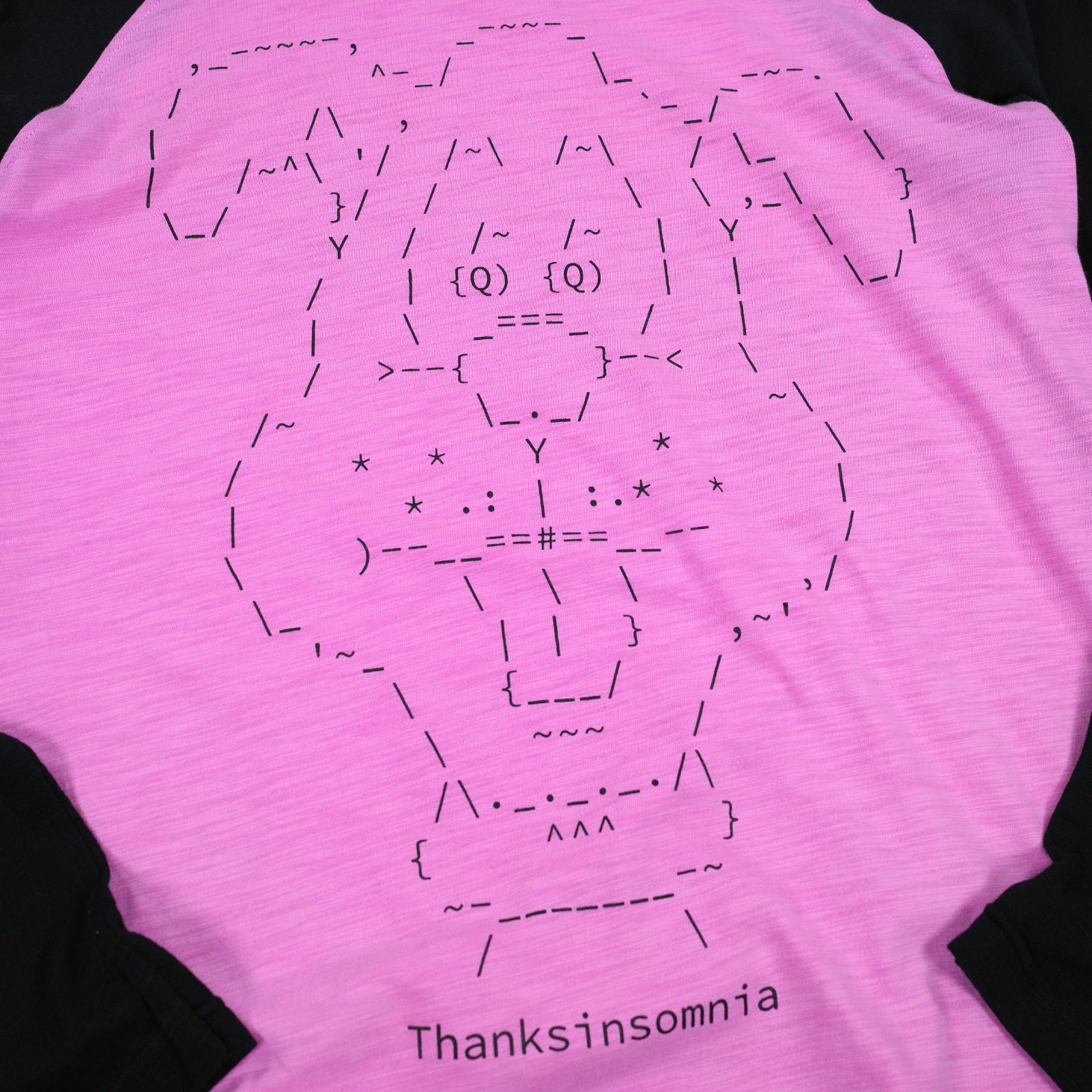 Raglan Longsleeve Riena Pink Black Thanksinsomnia
