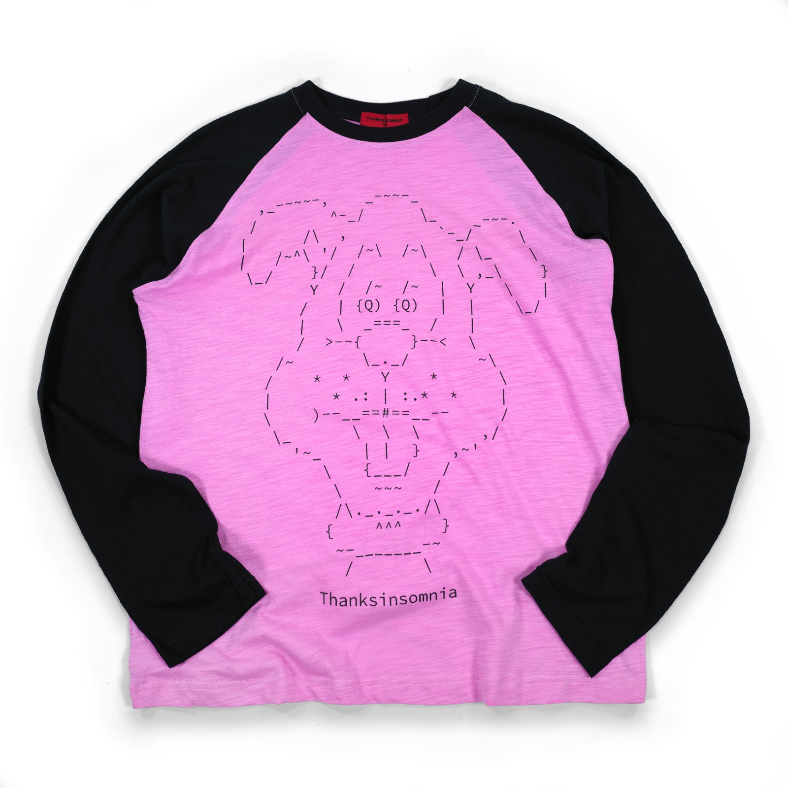 Raglan Longsleeve Riena Pink Black Thanksinsomnia