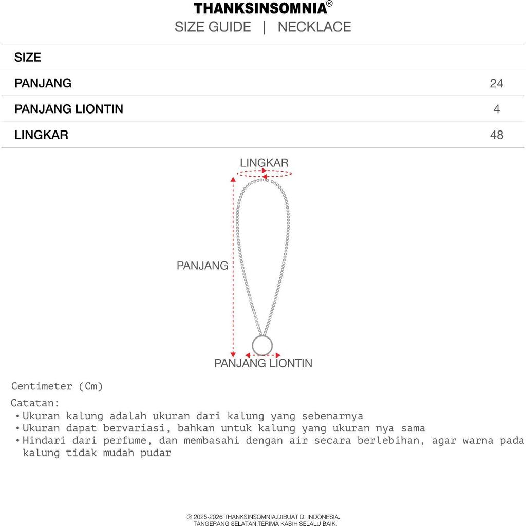 Necklace Vephore Golden Thanksinsomnia