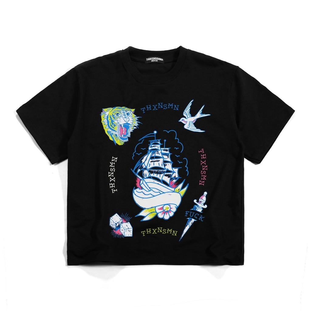 Tshirt Crewny Black Thanksinsomnia