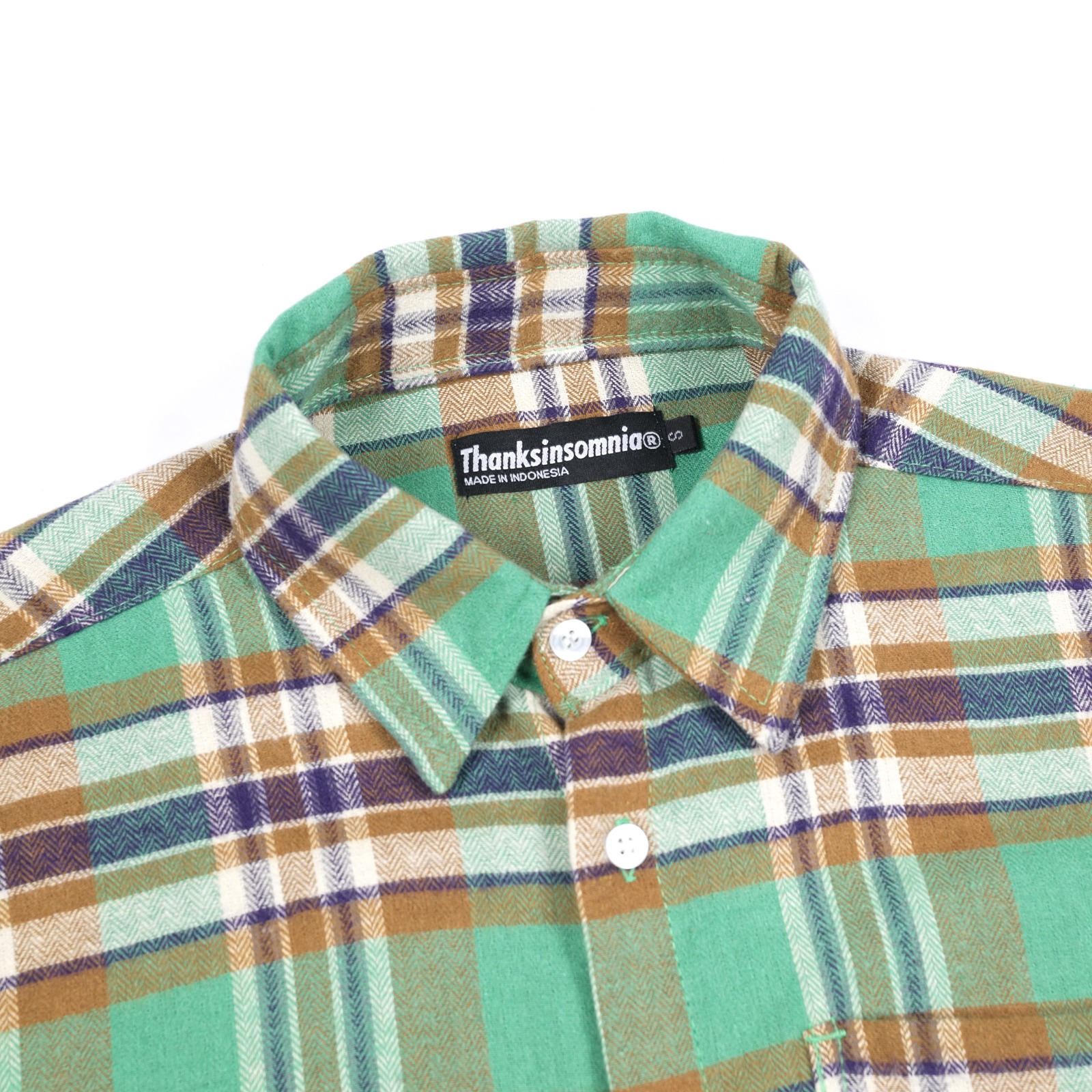 Shirt Aurivie Mint Brown Plaid Thanksinsomnia