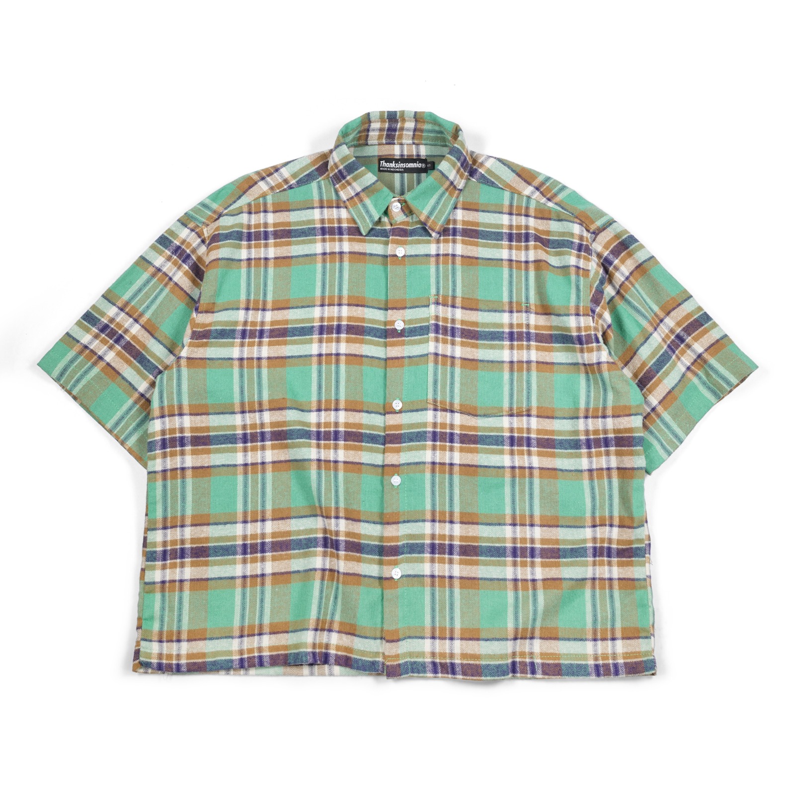 Shirt Aurivie Mint Brown Plaid Thanksinsomnia
