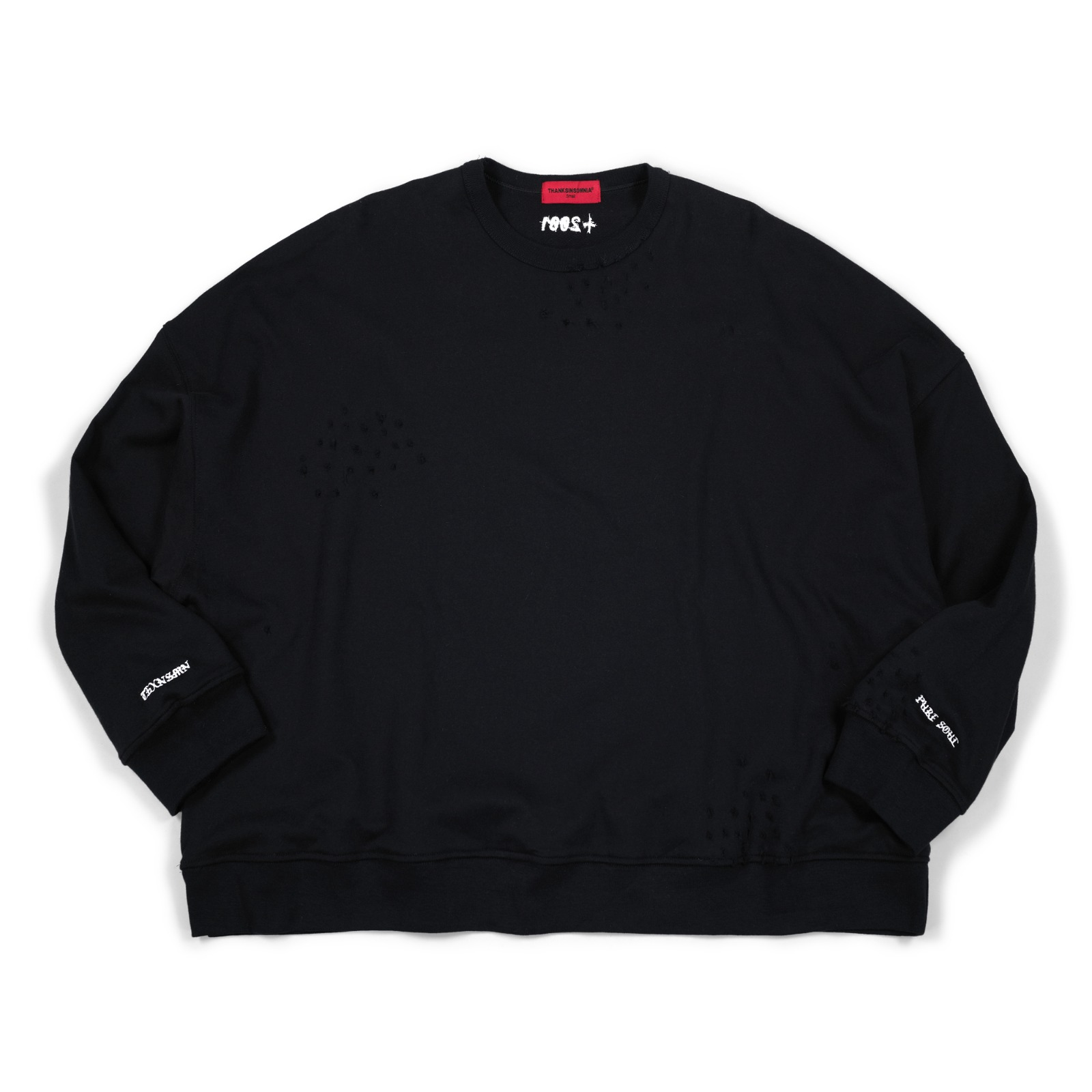 Sweatshirt Seraluna Black - Distressed Black