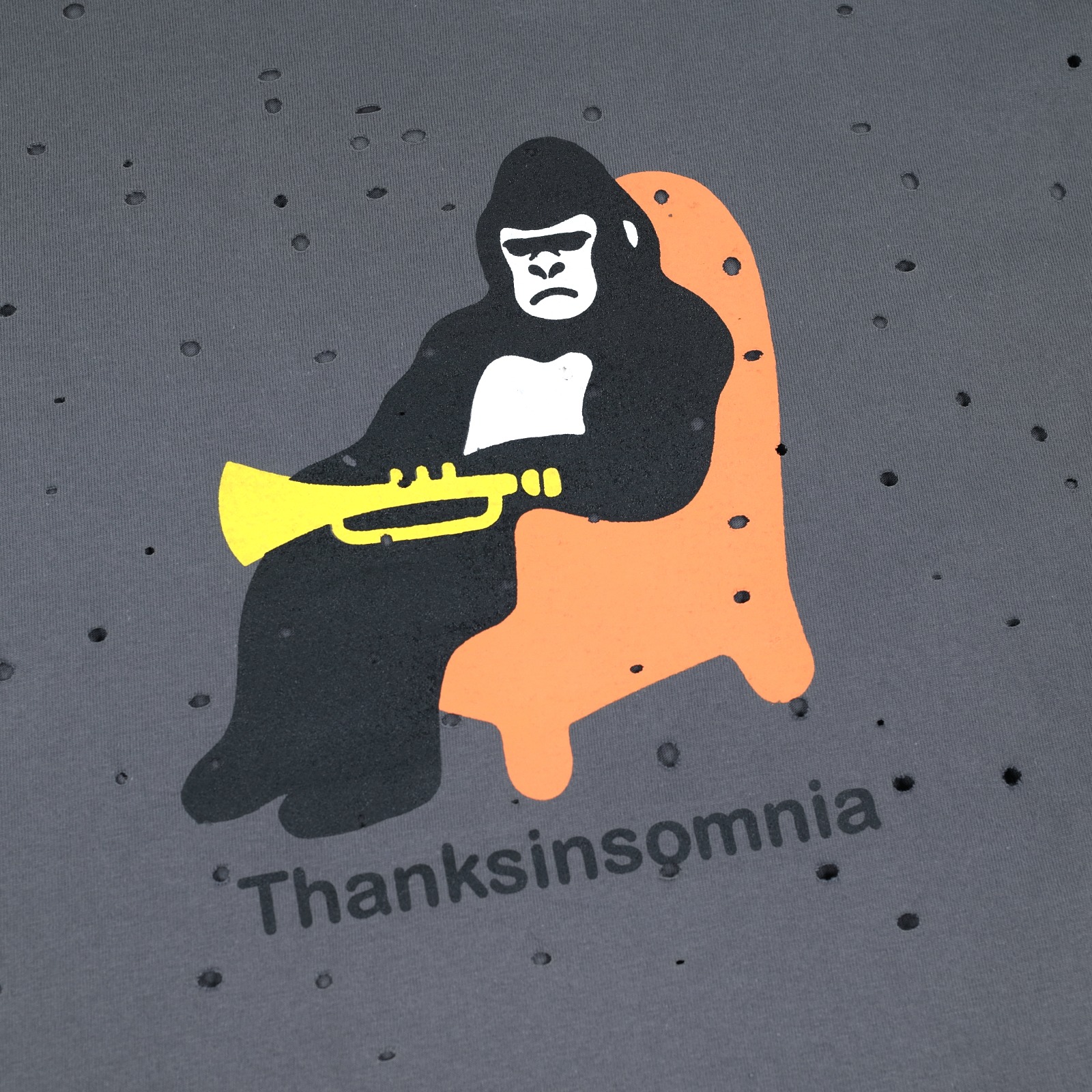 Tshirt Kairy Grey - Distressed Thanksinsomnia